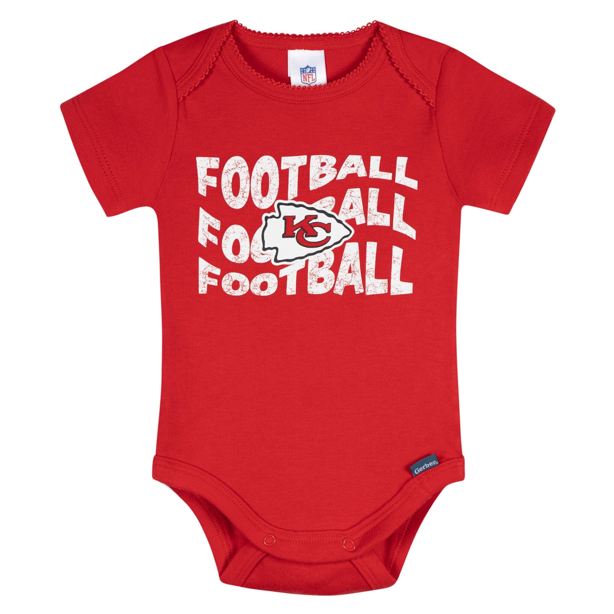 3-Pack Baby Girls Kansas City Chiefs Short Sleeve Bodysuits - Image 4