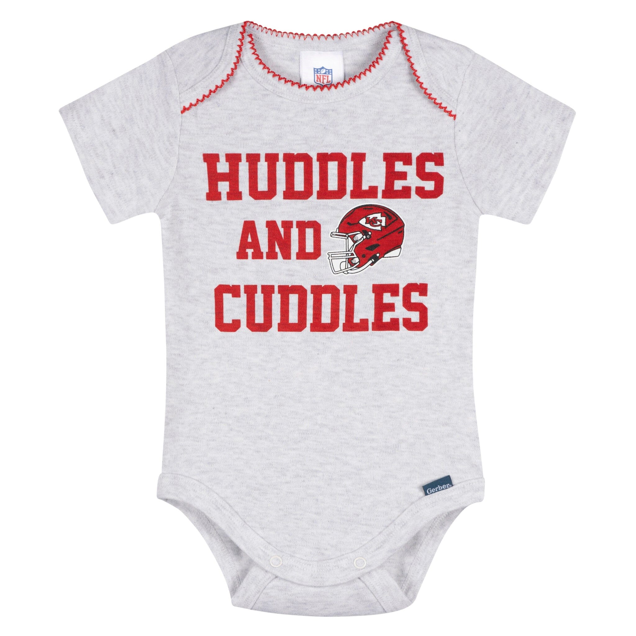 3-Pack Baby Girls Kansas City Chiefs Short Sleeve Bodysuits - Image 5
