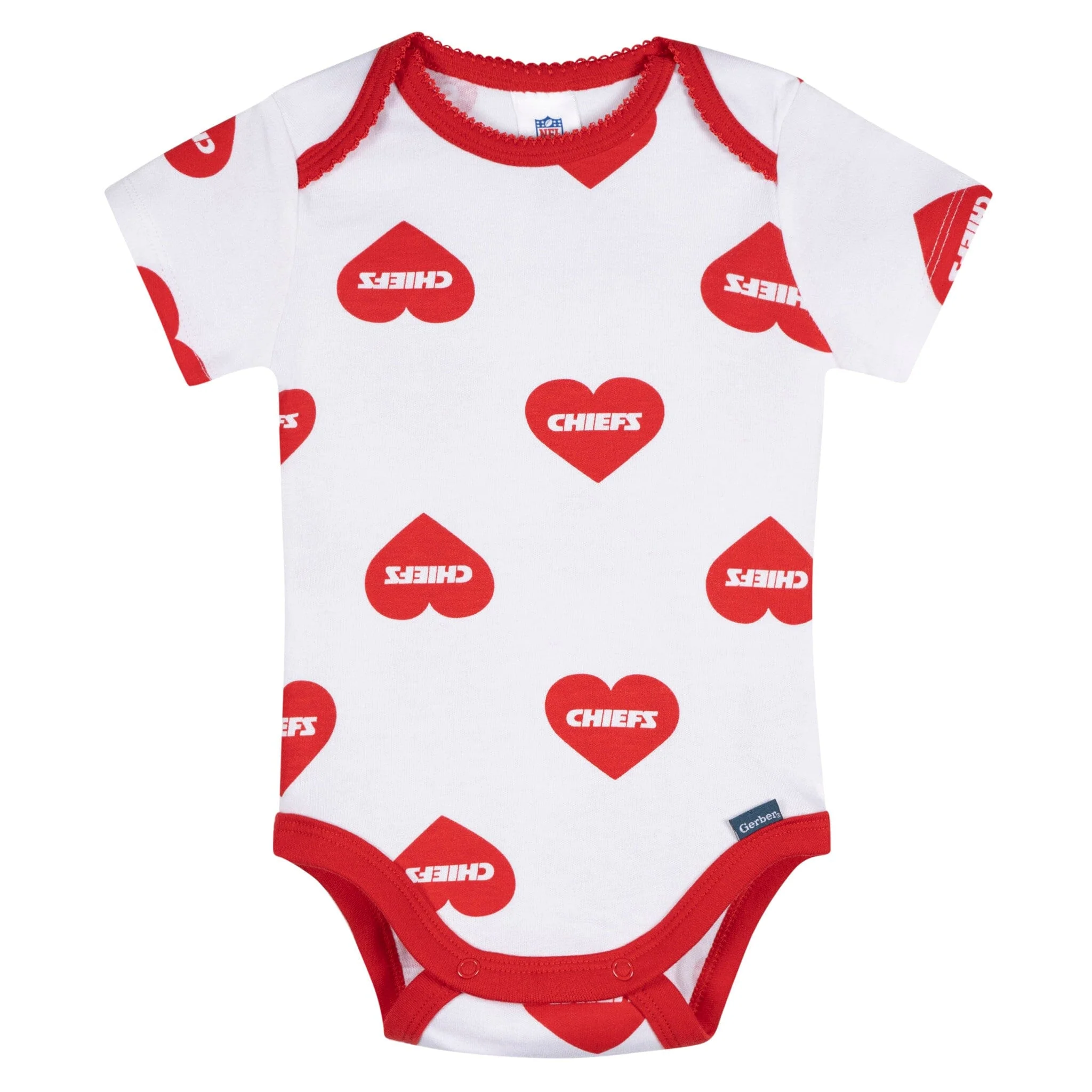 3-Pack Baby Girls Kansas City Chiefs Short Sleeve Bodysuits - Image 6