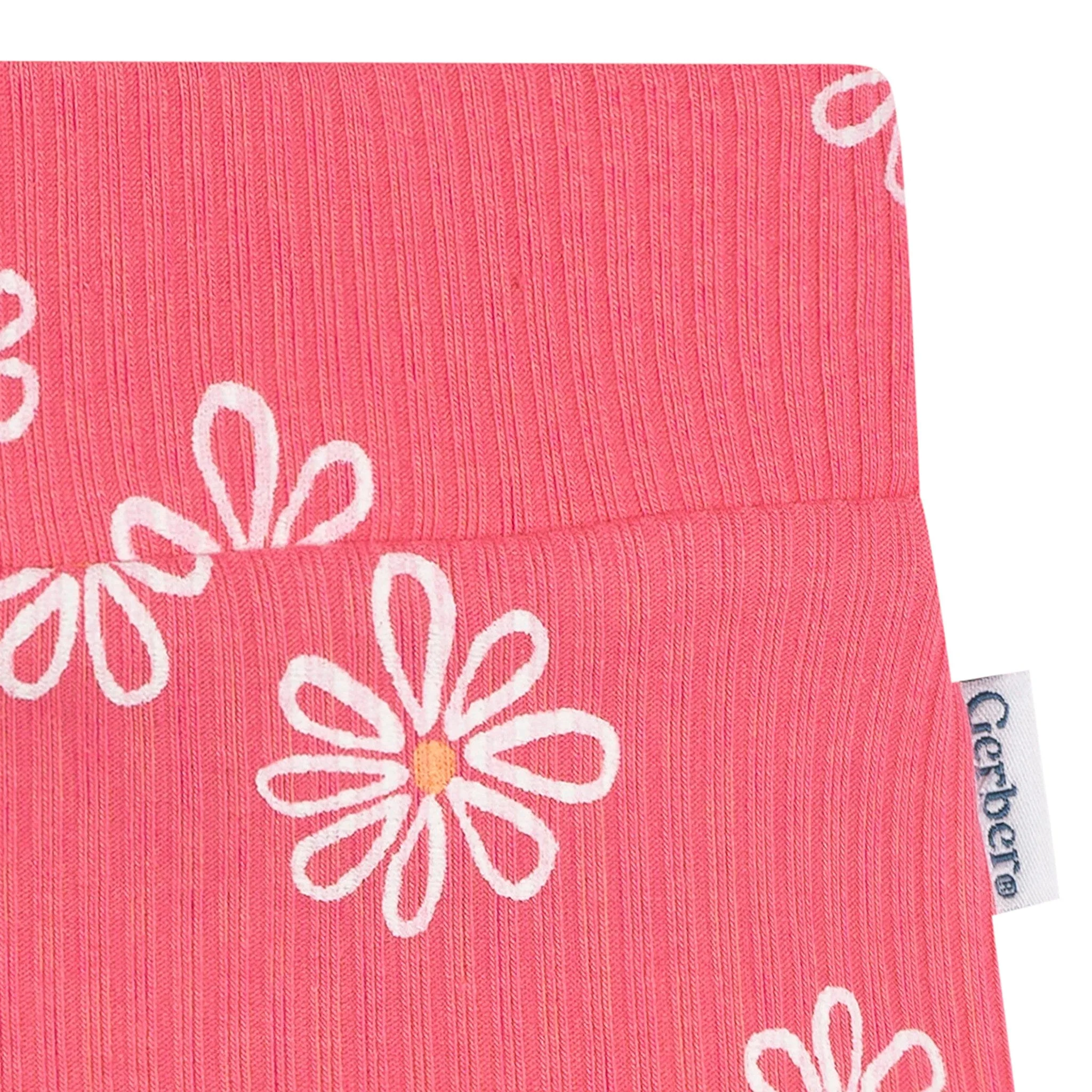 3-Pack Baby Girls Coral Floral Bubble Shorts - Image 9