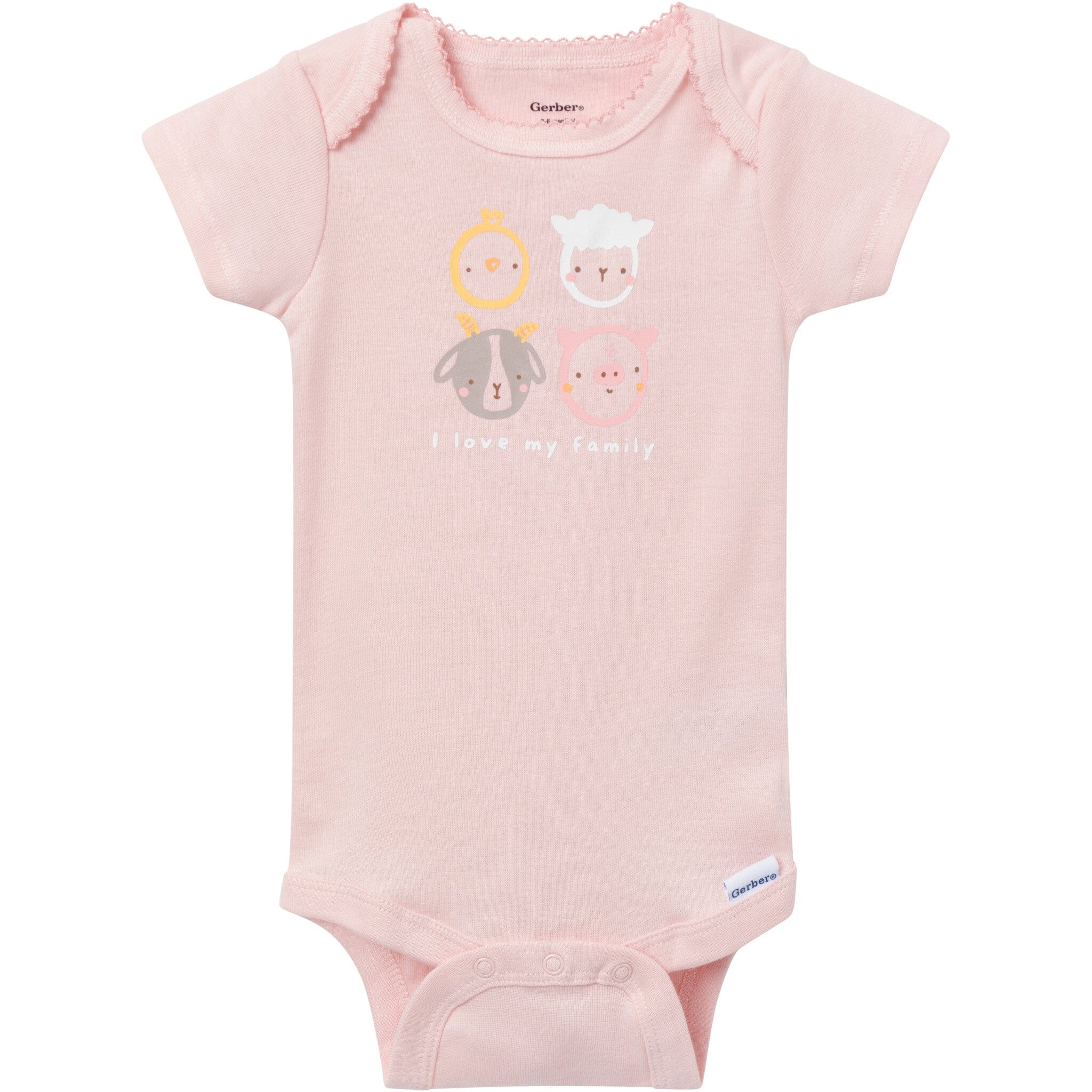 3-Pack Baby Girls Farm Family Short Sleeve Onesies® Bodysuits - Image 2