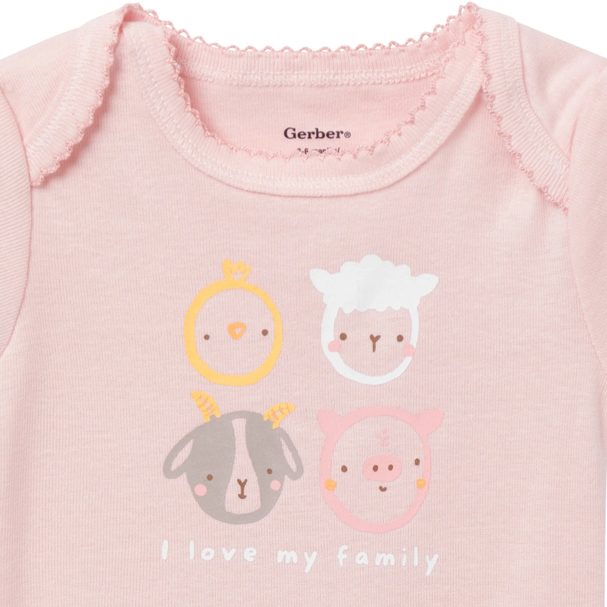 3-Pack Baby Girls Farm Family Short Sleeve Onesies® Bodysuits - Image 3