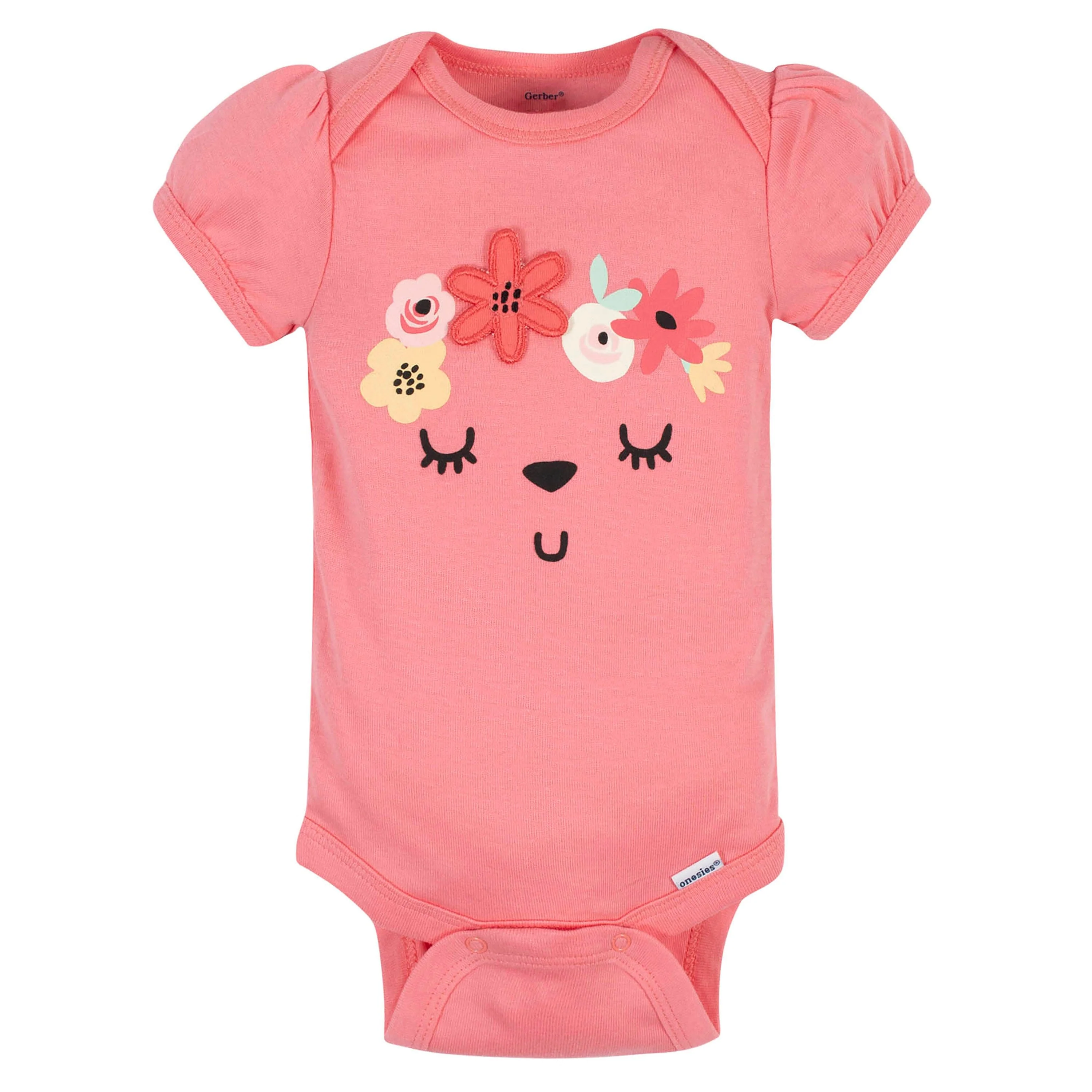 3-Pack Baby Girls Flower Garden Short Sleeve Onesies® Bodysuits - Image 3