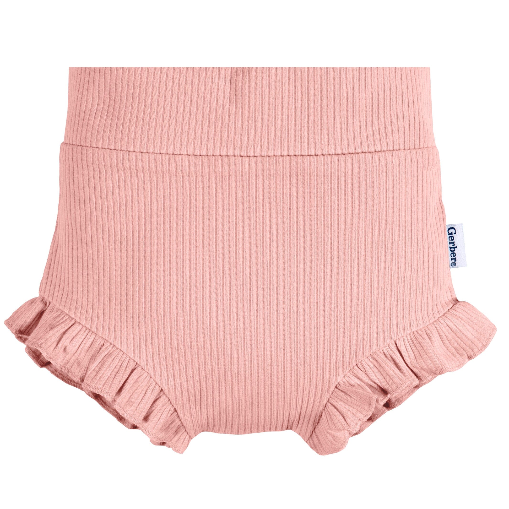 3-Pack Baby Girls Brown, Pink, & Garden Floral Bloomer Shorts - Image 5