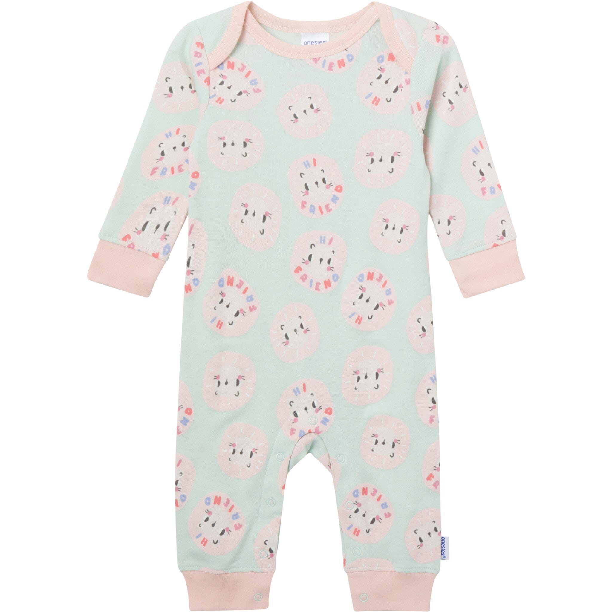 3-Pack Baby Girls Good Vibes Lap Shoulder Rompers - Image 4