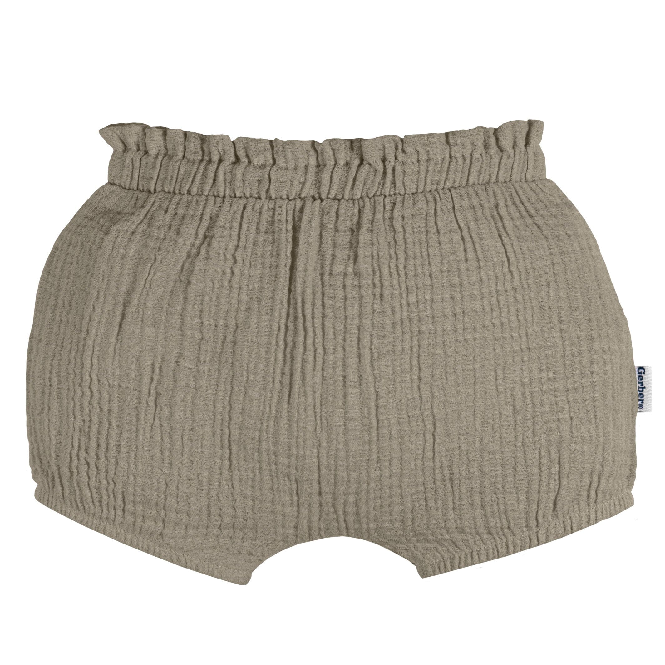 3-Pack Baby Girls Pink, Navy, & Olive Gauze Bubble Shorts - Image 6