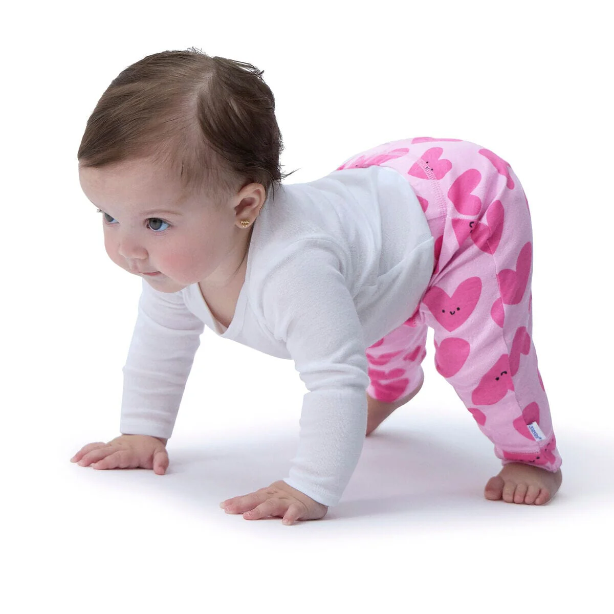 3-Pack Baby Girls Hearts Active Pants - Image 3