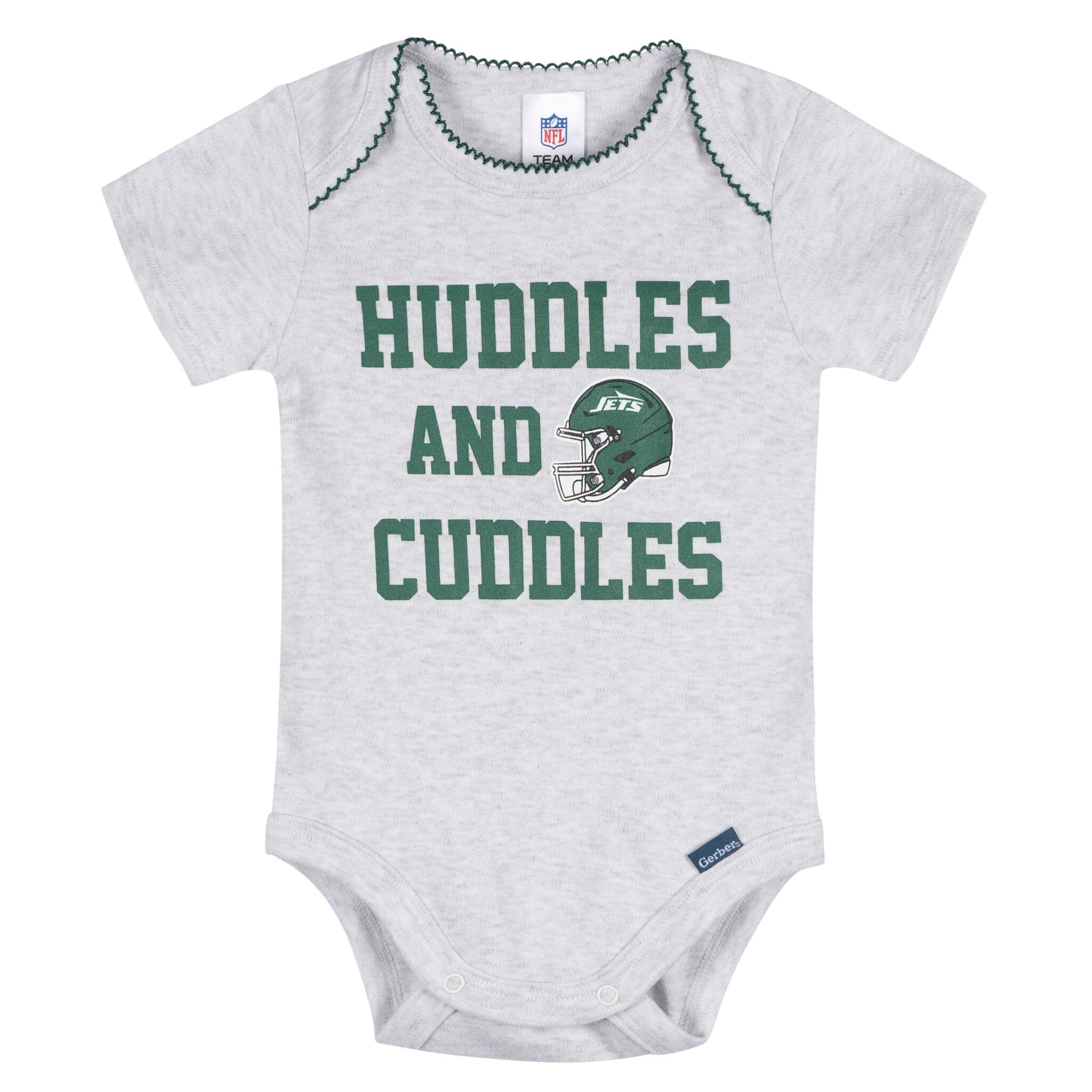 3-Pack Baby Girls New York Jets Short Sleeve Bodysuits - Image 3