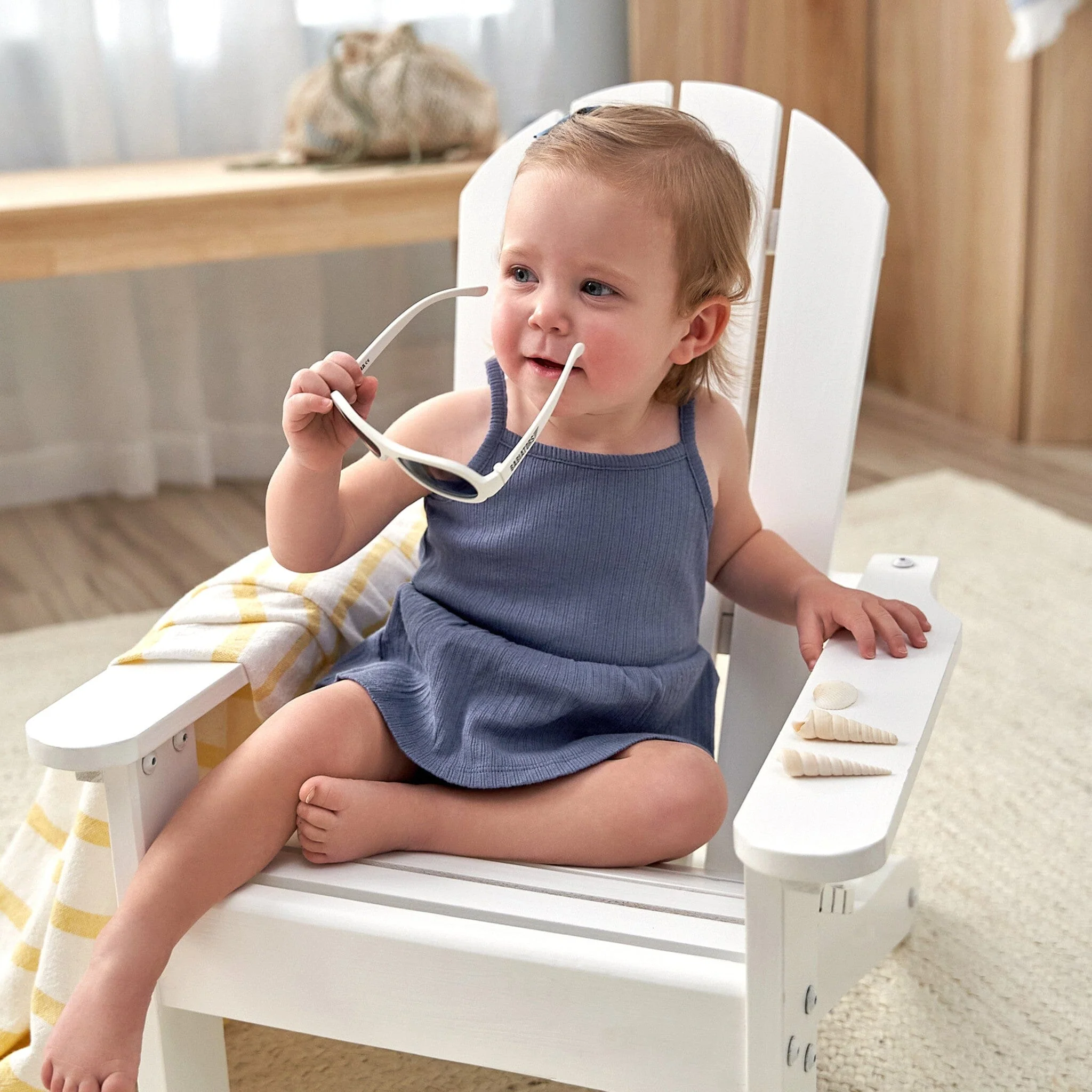 3-Pack Baby Girls Coral, Gray, & Navy Sleeveless Skirted Onesies® Bodysuits - Image 5