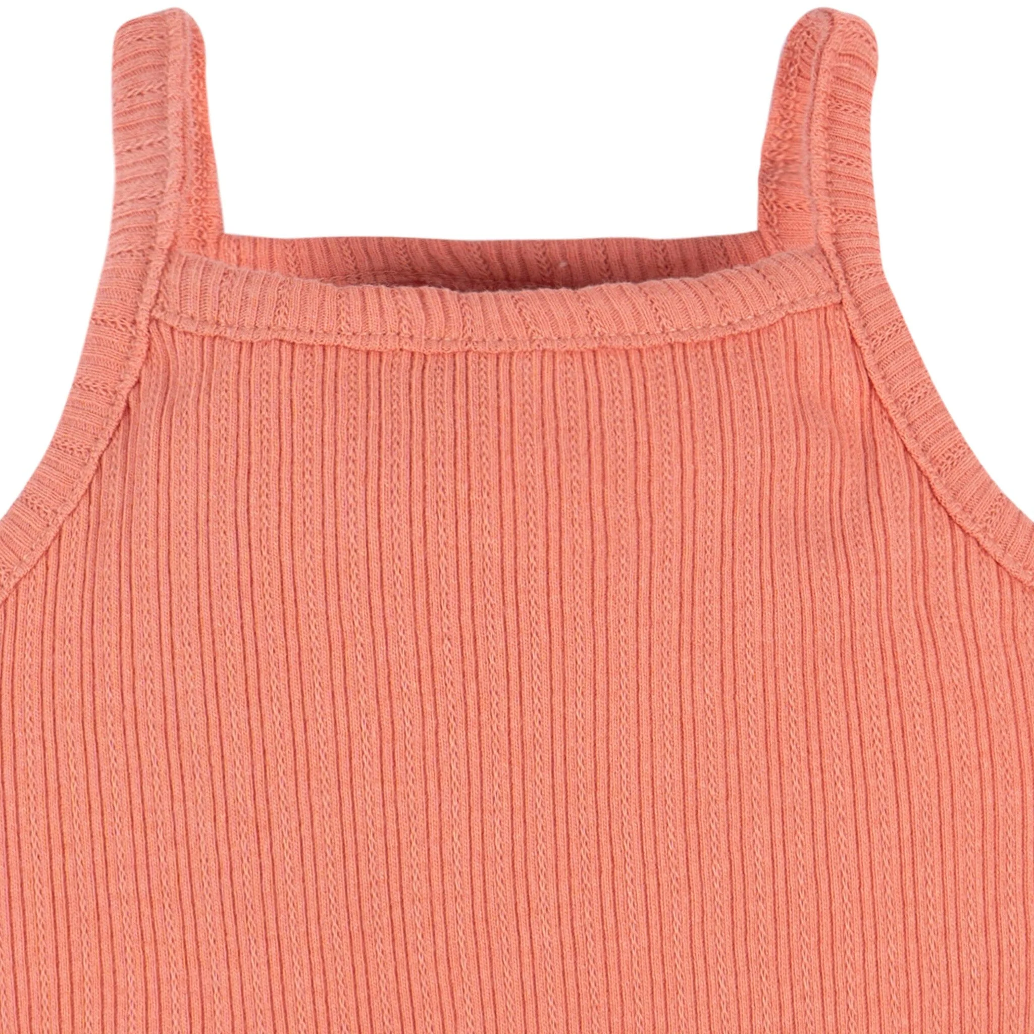 3-Pack Baby Girls Coral, Gray, & Navy Sleeveless Skirted Onesies® Bodysuits - Image 9