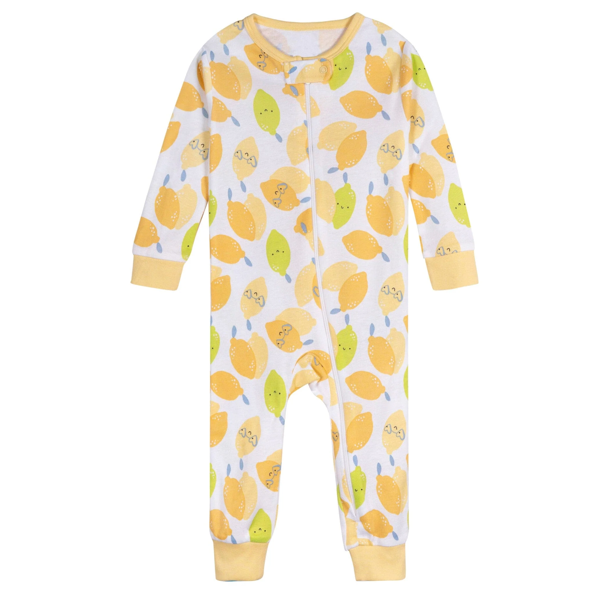 3-Pack Baby Girls Lemons Footless Pajamas - Image 8