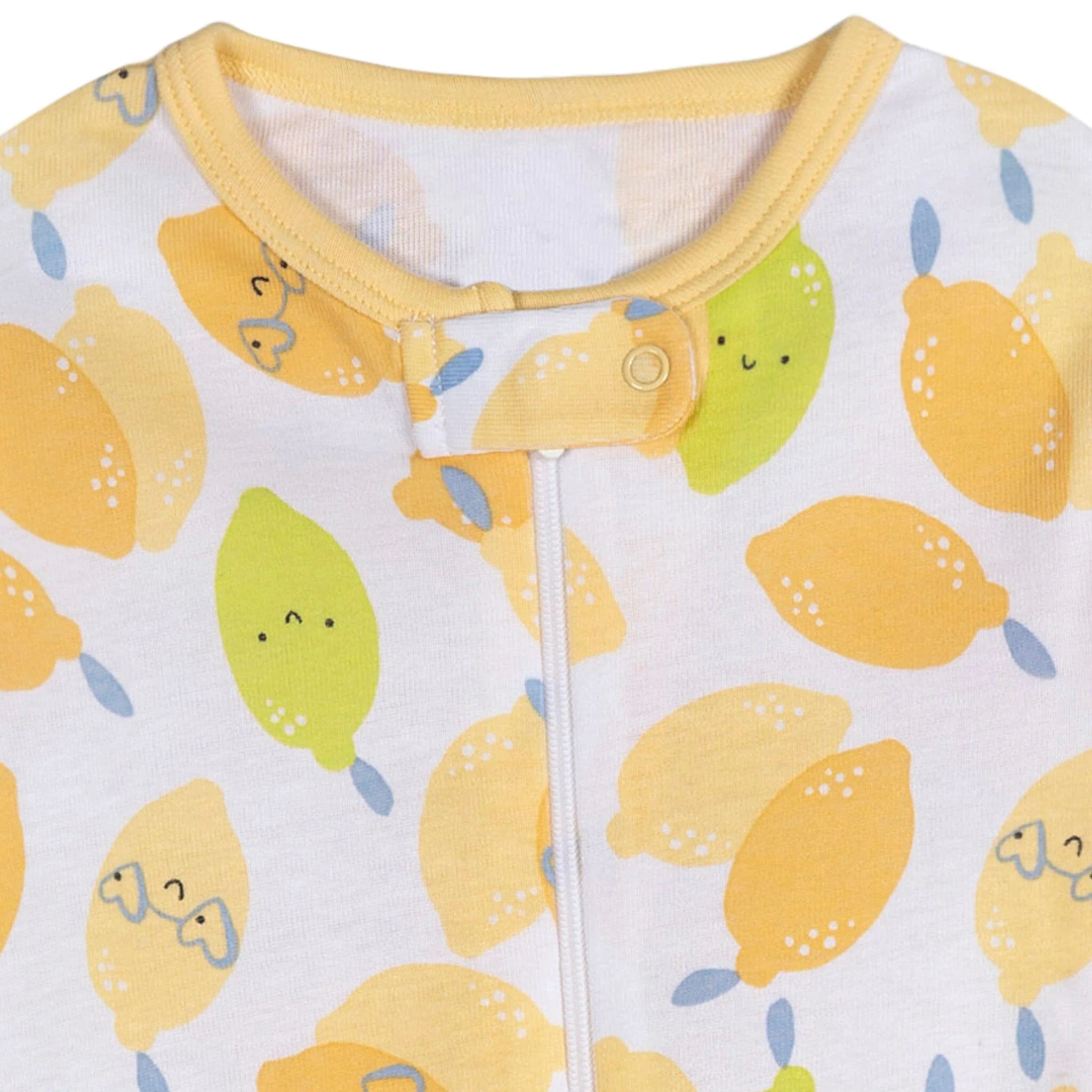 3-Pack Baby Girls Lemons Footless Pajamas - Image 9