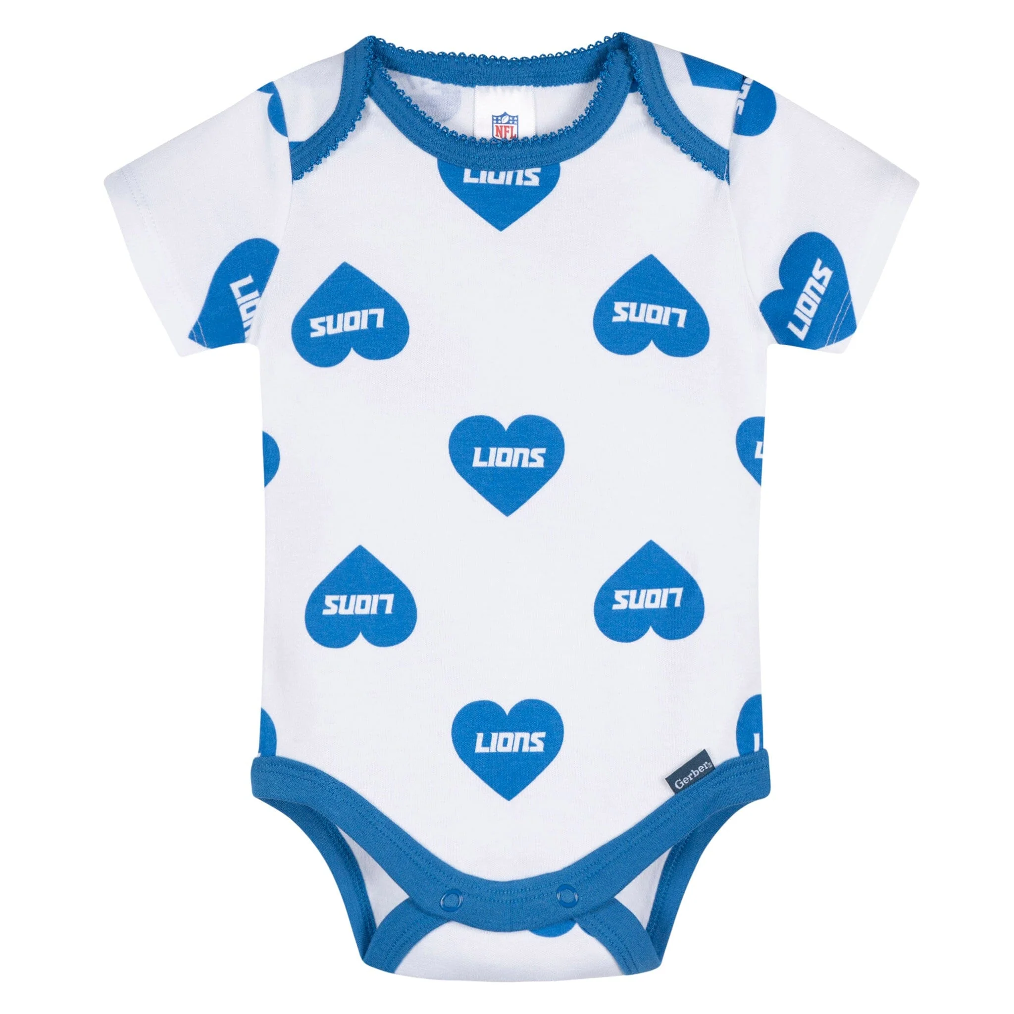 3-Pack Baby Girls Detroit Lions Short Sleeve Bodysuits - Image 4