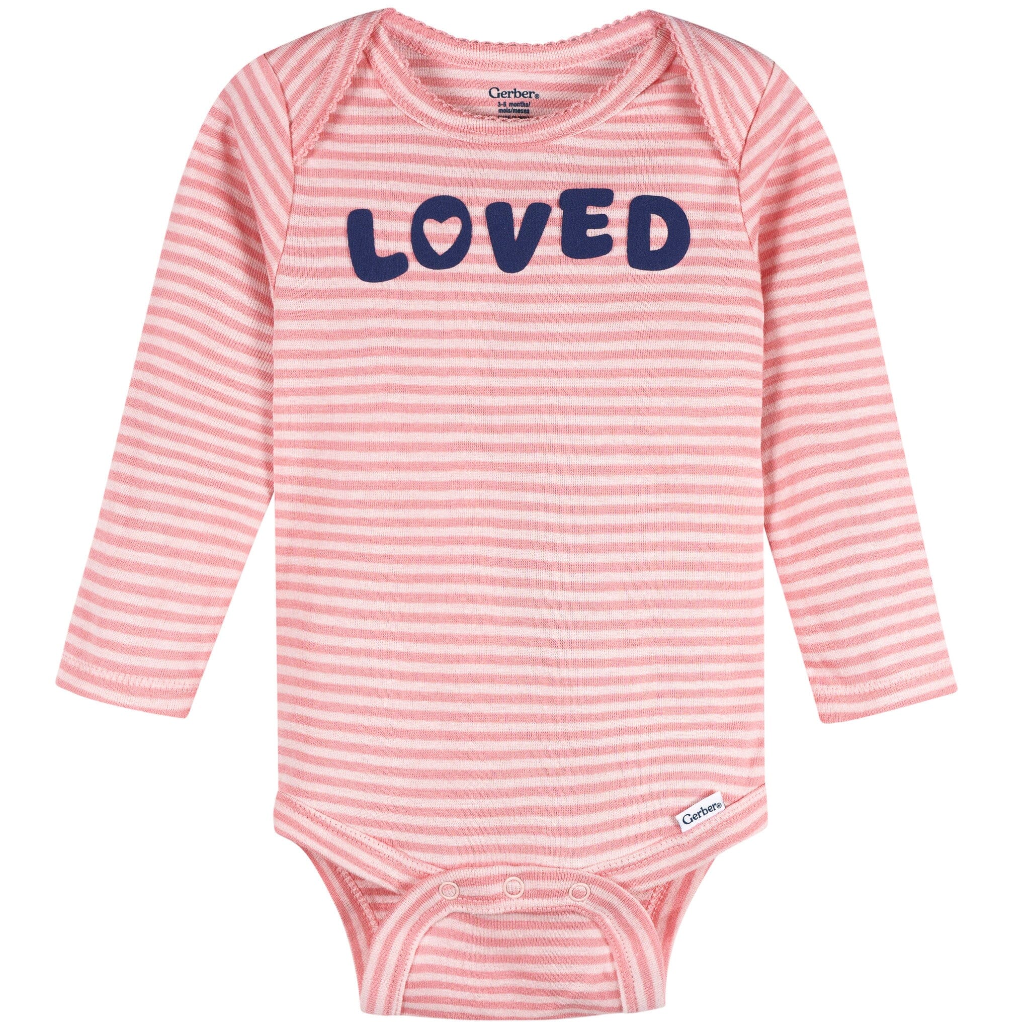 3-Pack Baby Girls Loved Long Sleeve Onesies® Bodysuits - Image 2