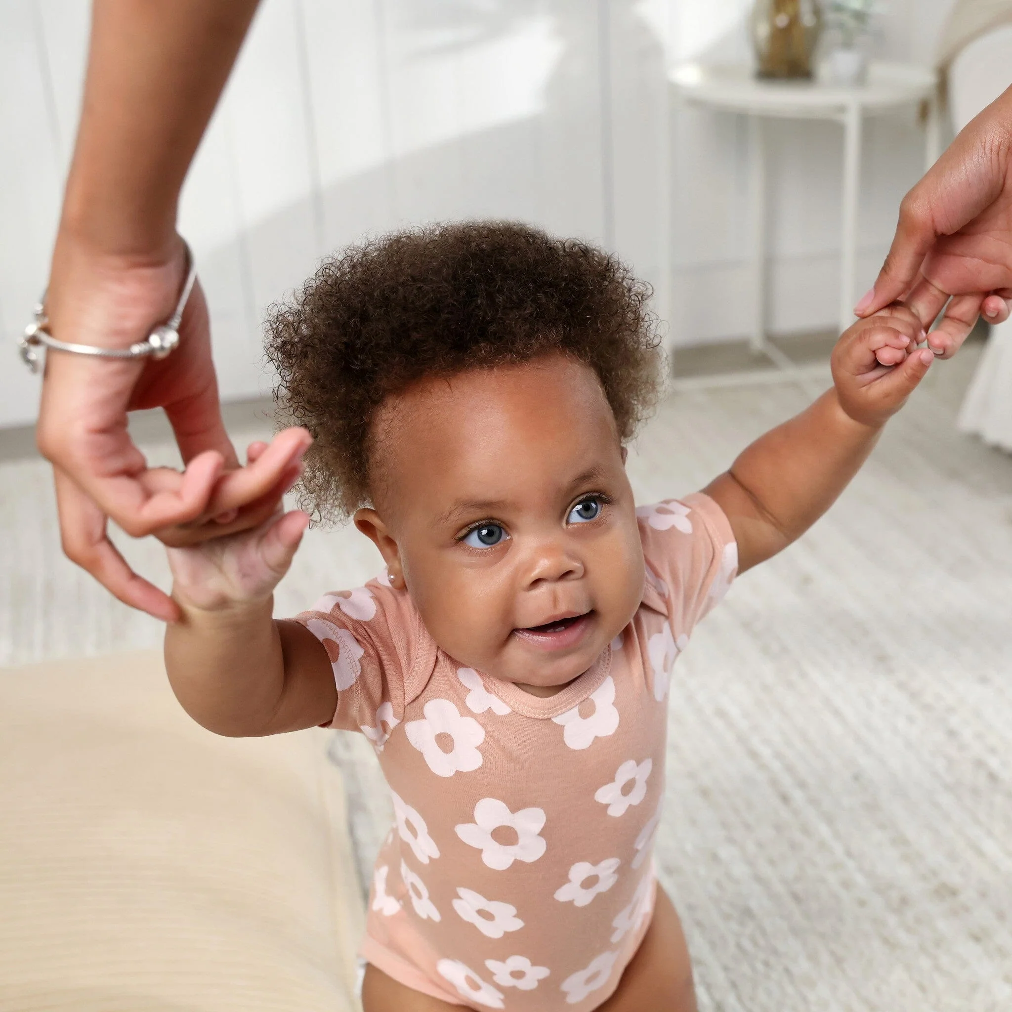 3-Pack Baby Girls Rainbow Short Sleeve Onesies® Bodysuits - Image 3