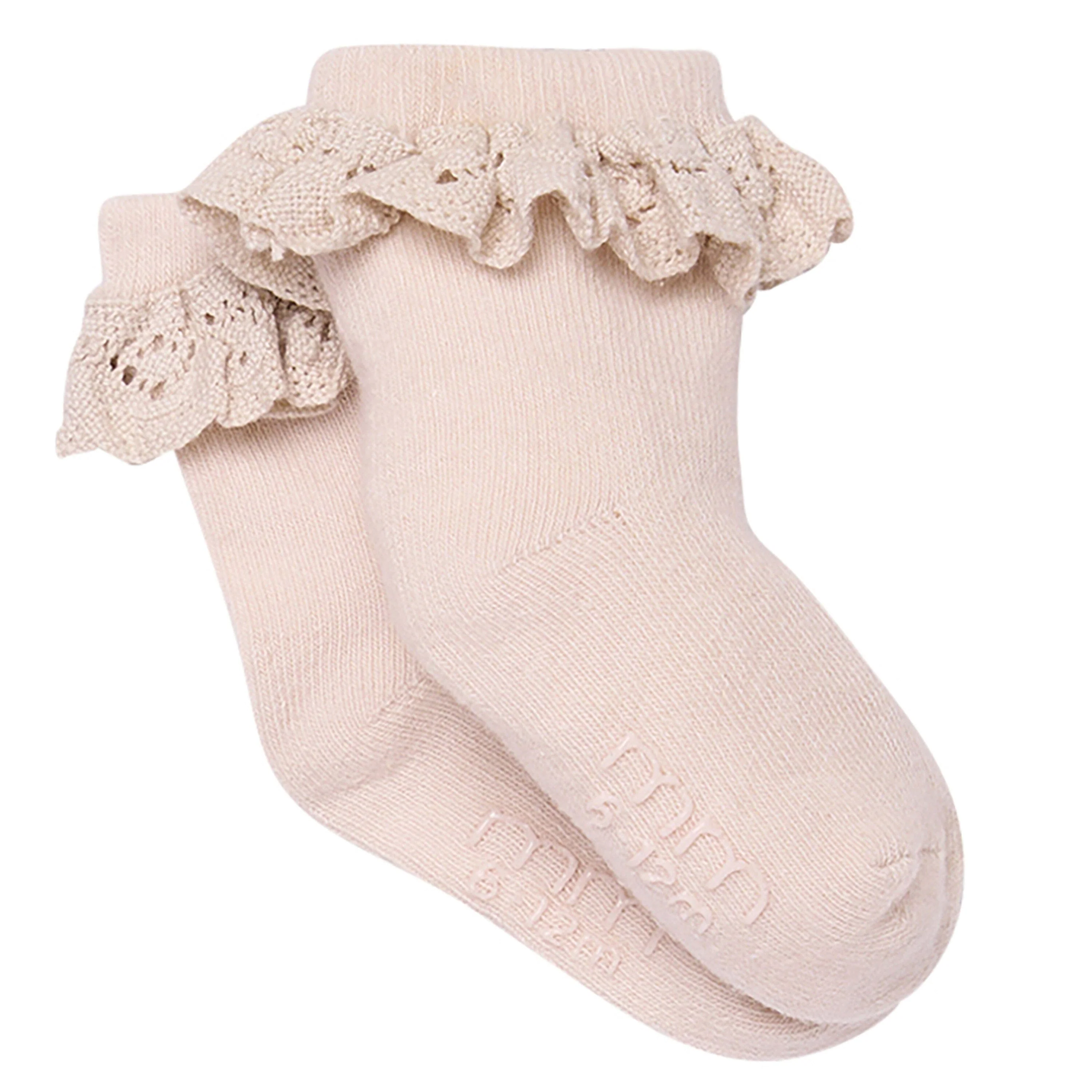 3-Pack Baby Girls Neutral Lace Socks - Image 5