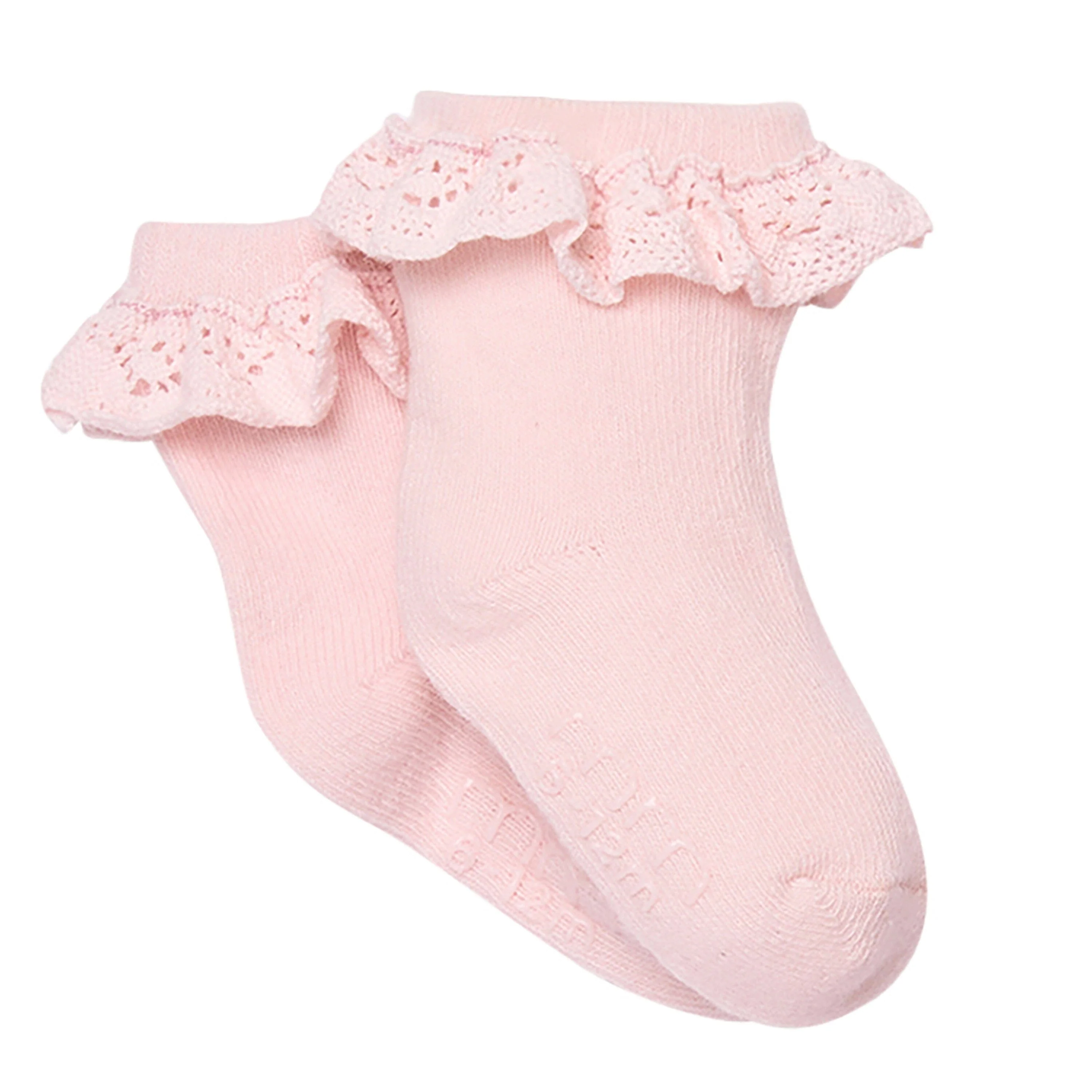 3-Pack Baby Girls Pink Lace Socks - Image 2