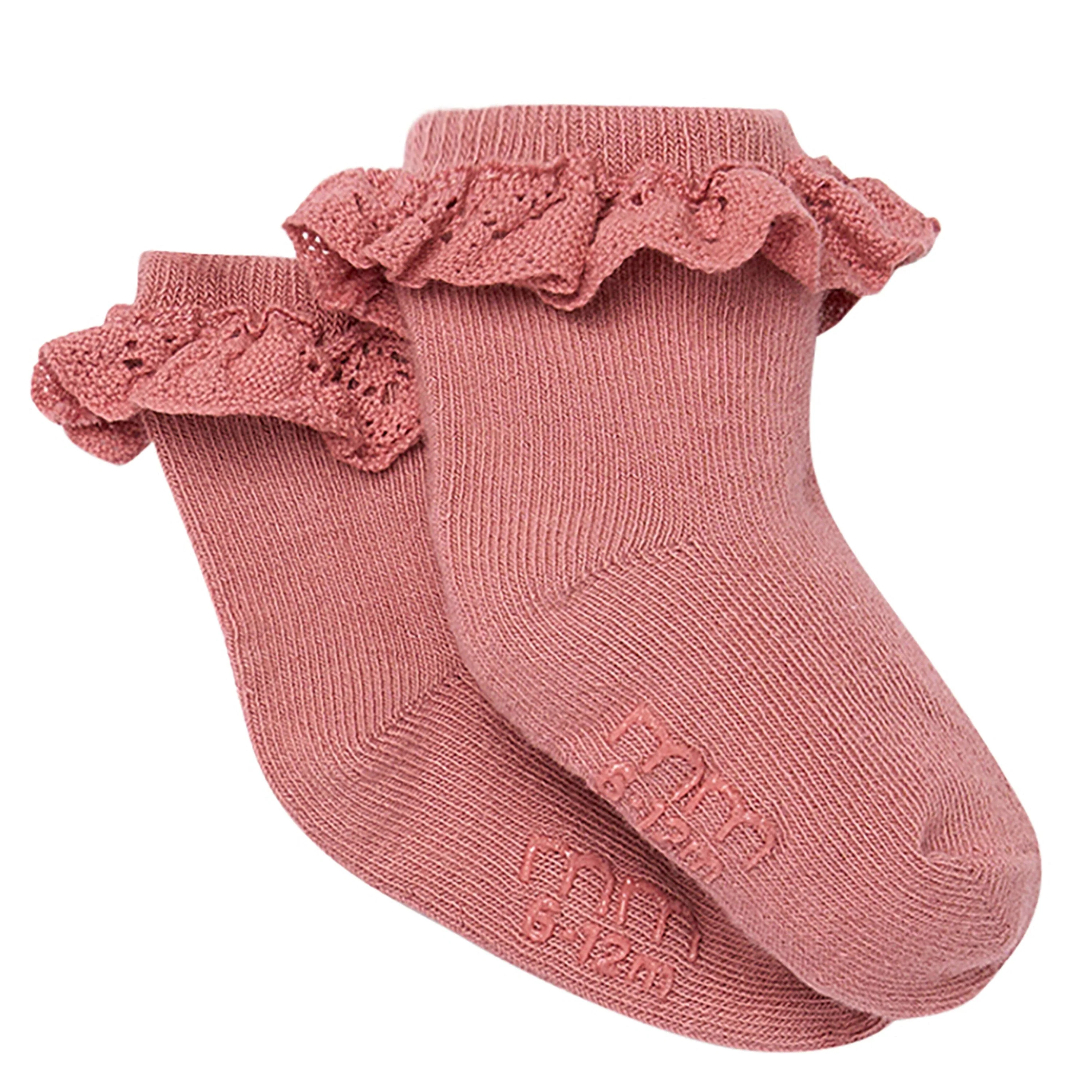 3-Pack Baby Girls Pink Lace Socks - Image 3