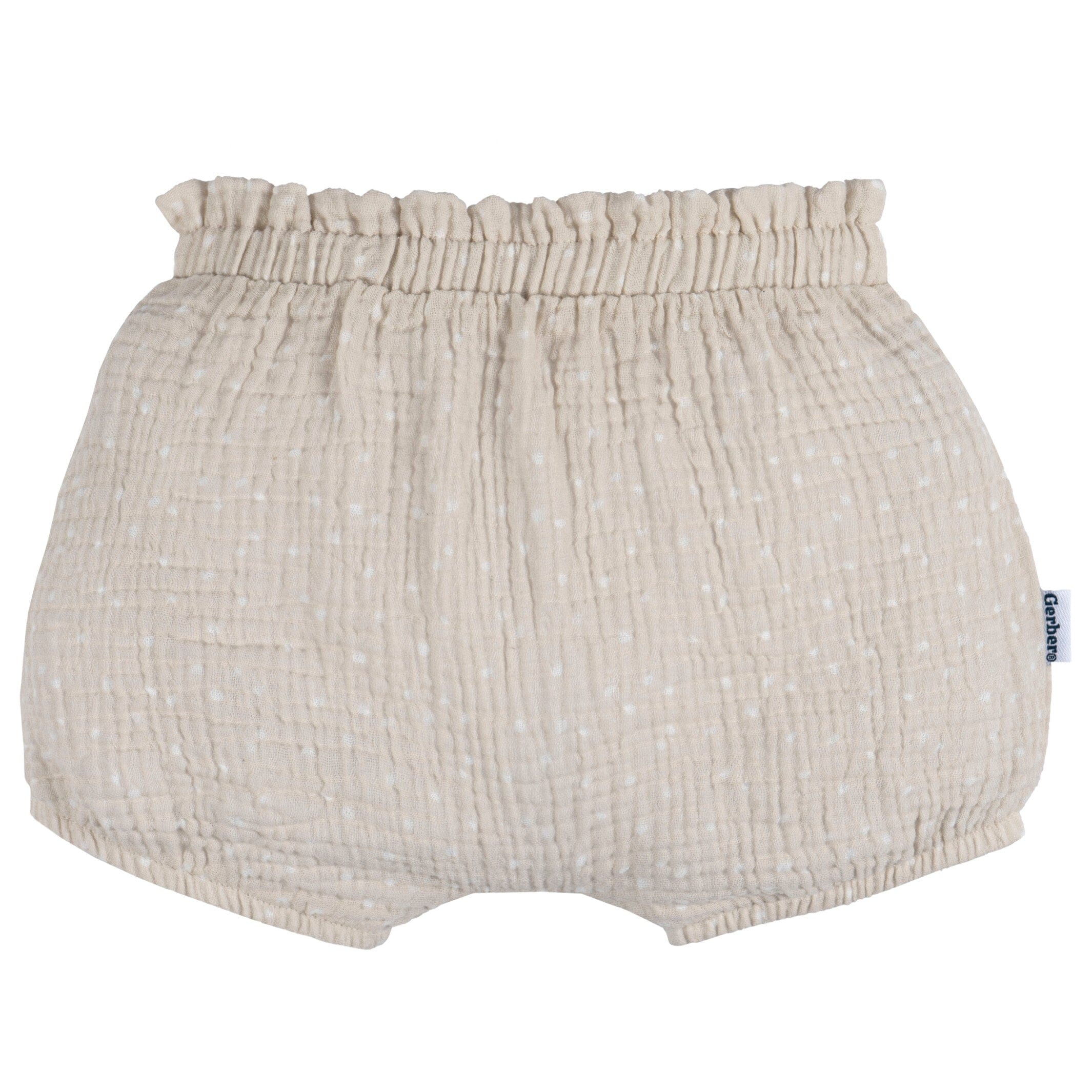 3-Pack Baby Girls Black, Tan Dot & Pink Gauze Bubble Shorts - Image 3