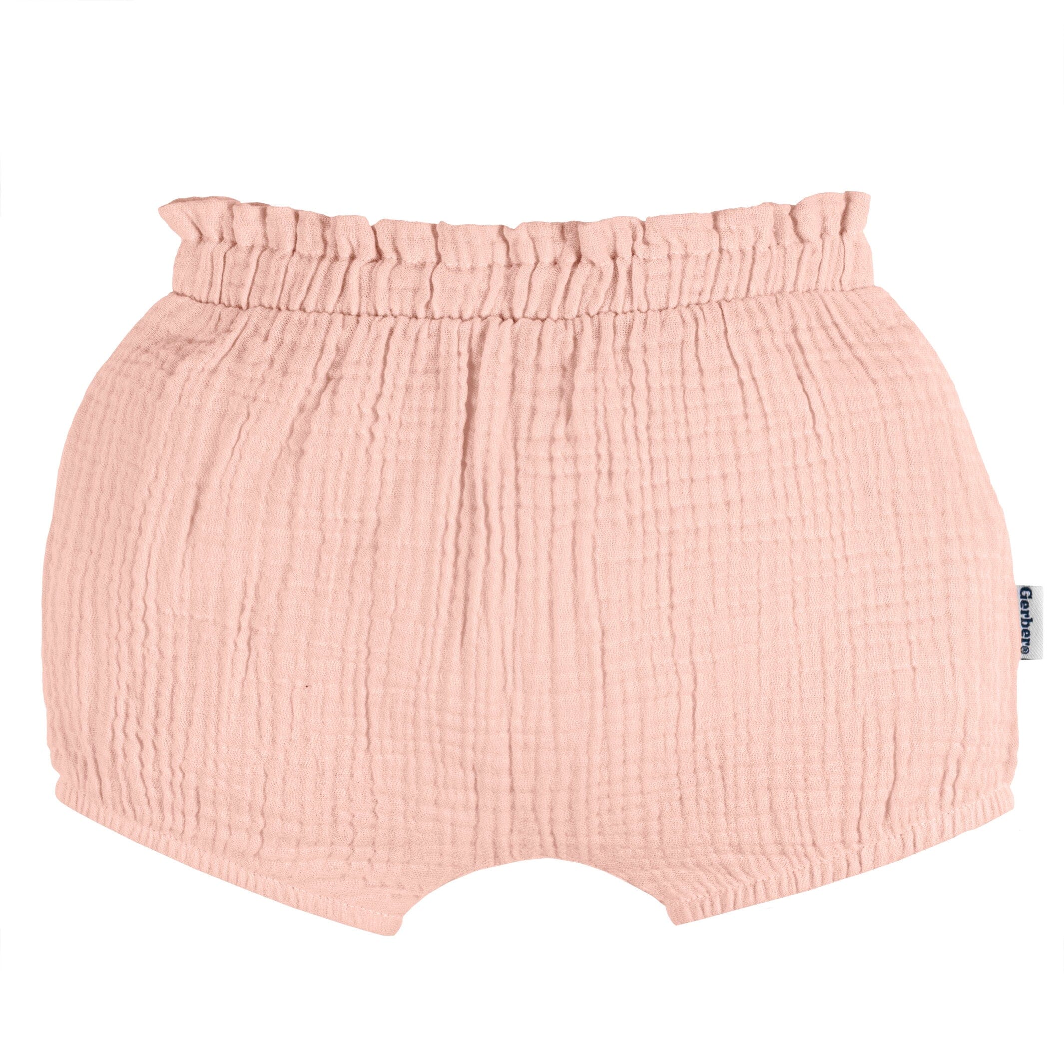 3-Pack Baby Girls Grey, Leopard, & Pink Gauze Bubble Shorts - Image 5