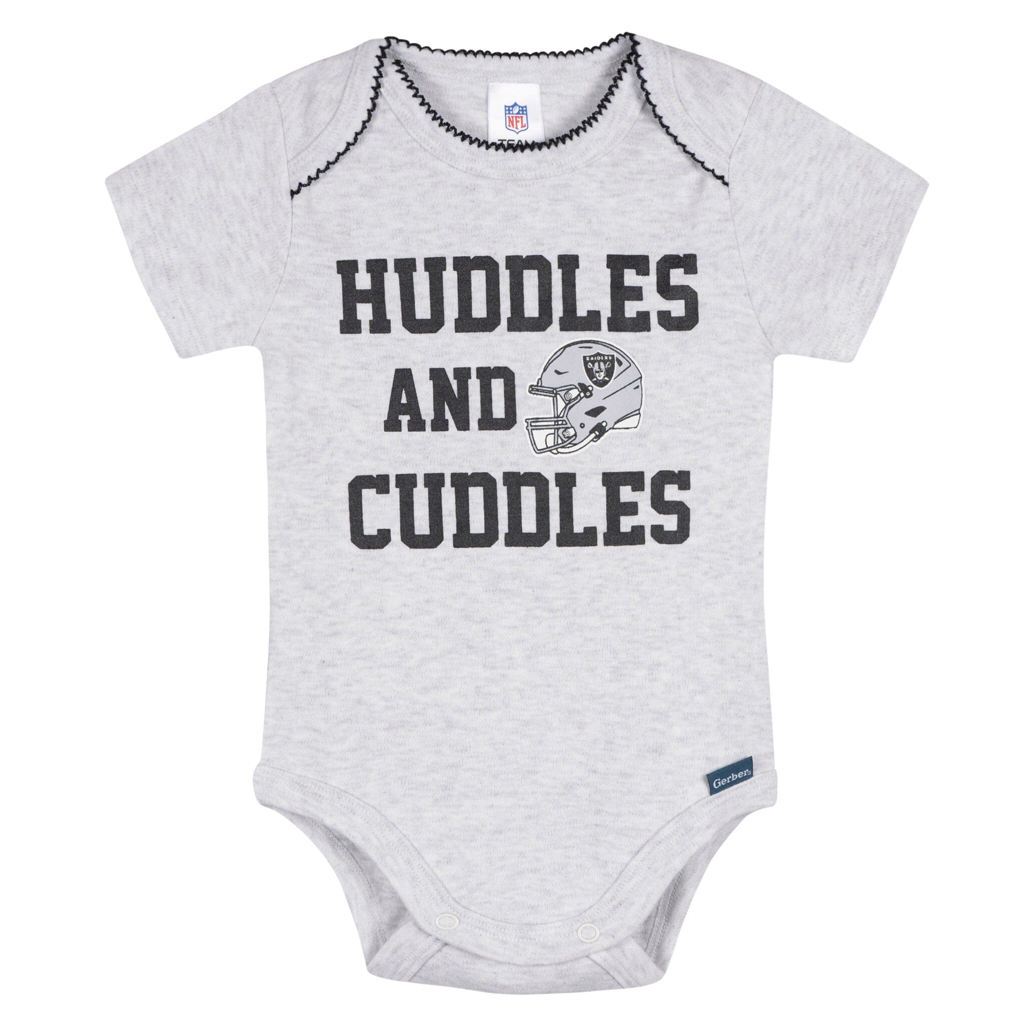 3-Pack Baby Girls Las Vegas Raiders Short Sleeve Bodysuits - Image 3