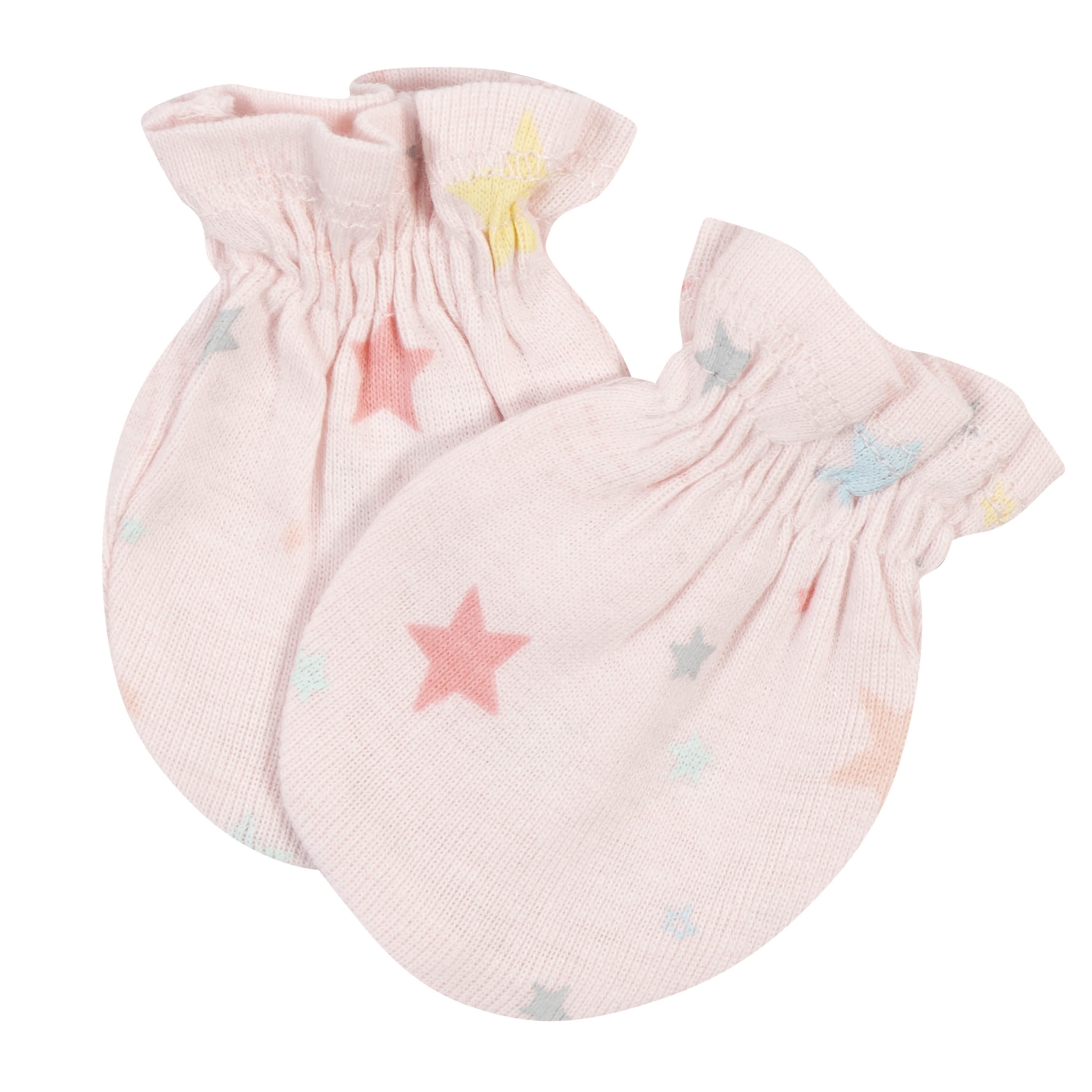 3-Pack Baby Girls Rainbow No Scratch Mittens - Image 4