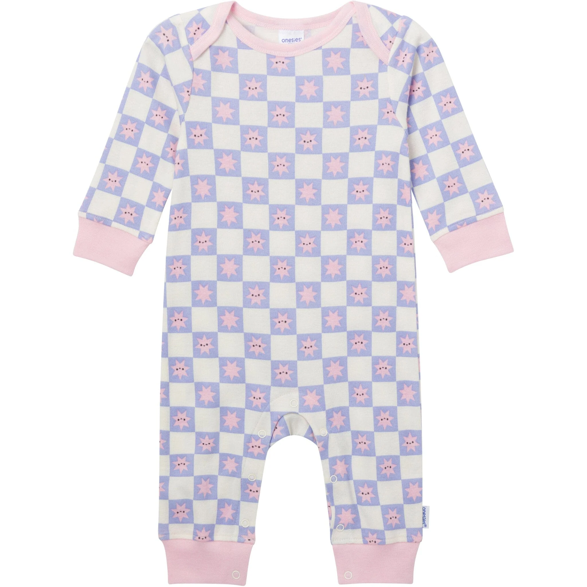3-Pack Baby Girls Rainbows and Hearts Lap Shoulder Rompers - Image 5