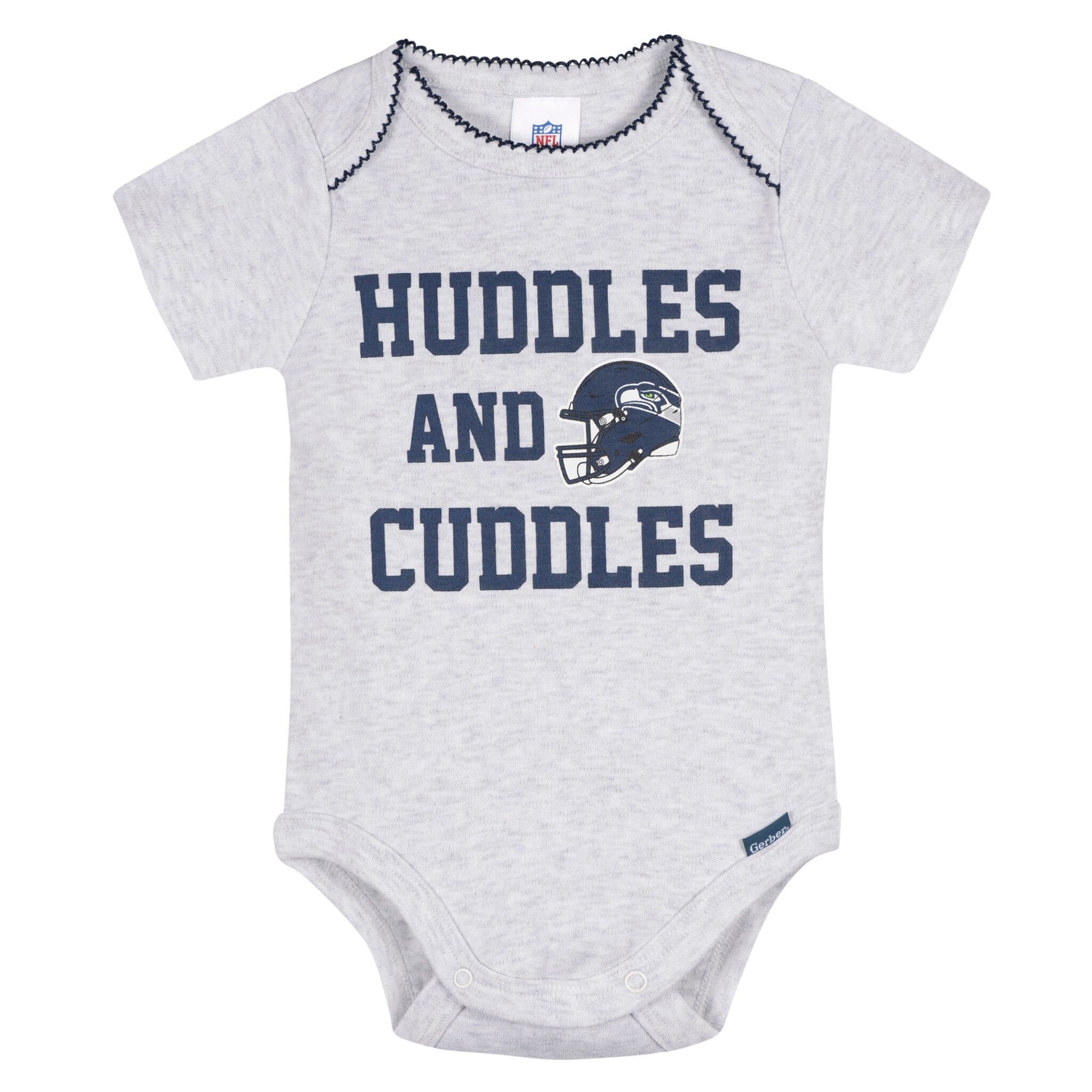 3-Pack Baby Girls Seattle Seahawks Short Sleeve Bodysuits - Image 3
