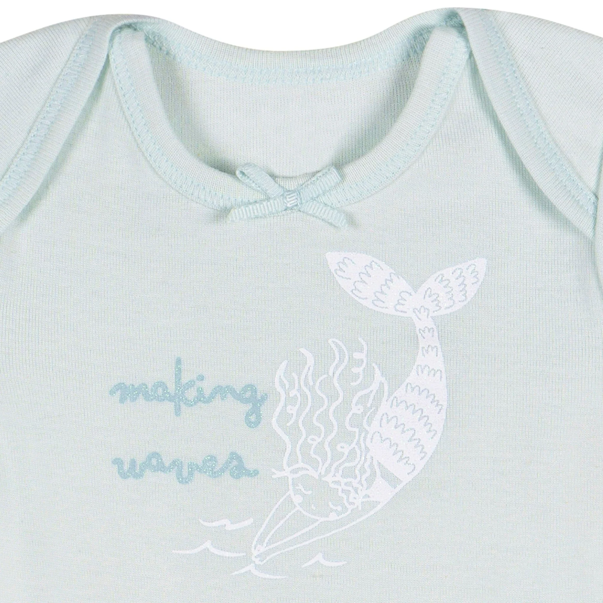 3-Pack Baby Girls She Sells Sea Shells Short Sleeve Onesies® Bodysuits - Image 4
