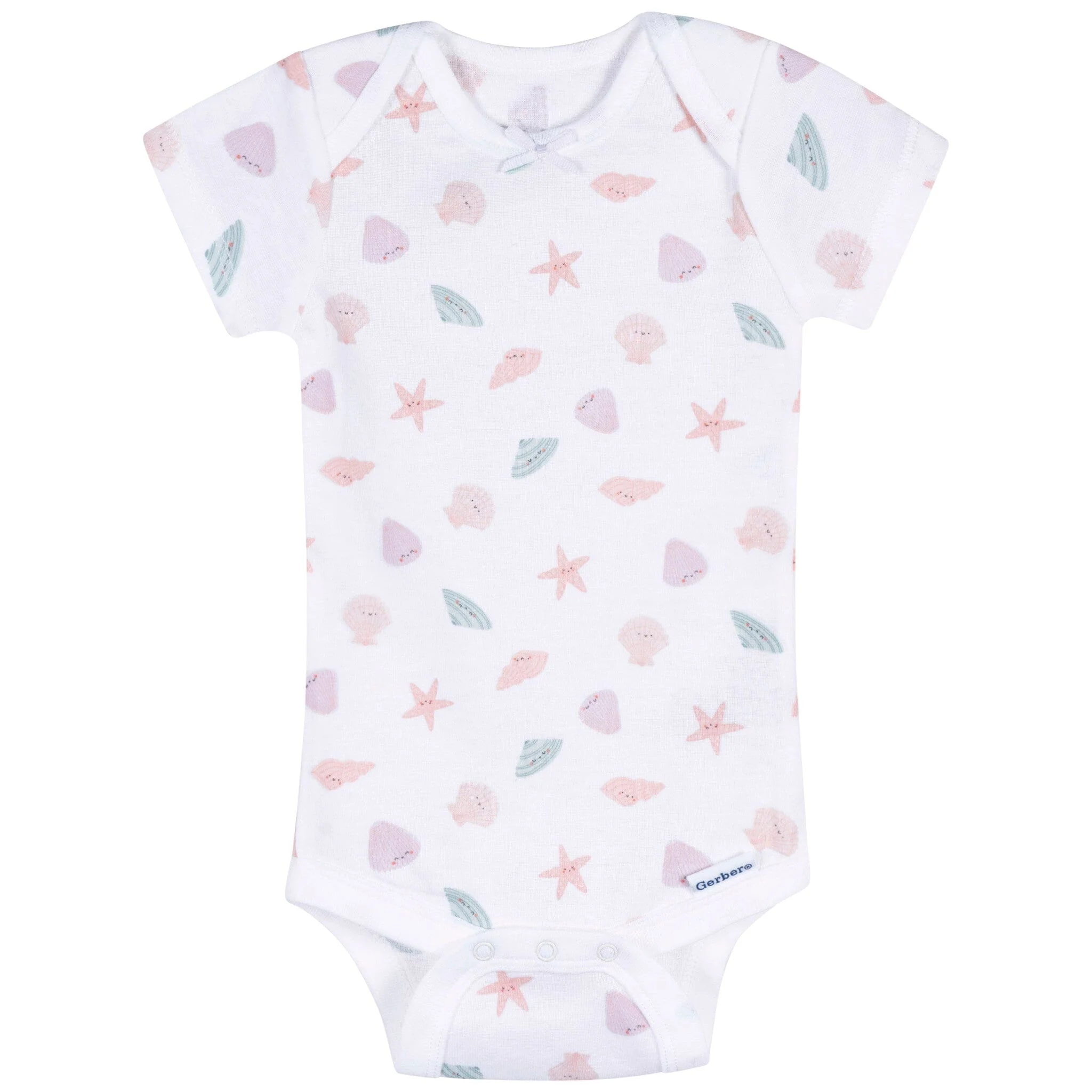 3-Pack Baby Girls She Sells Sea Shells Short Sleeve Onesies® Bodysuits - Image 5