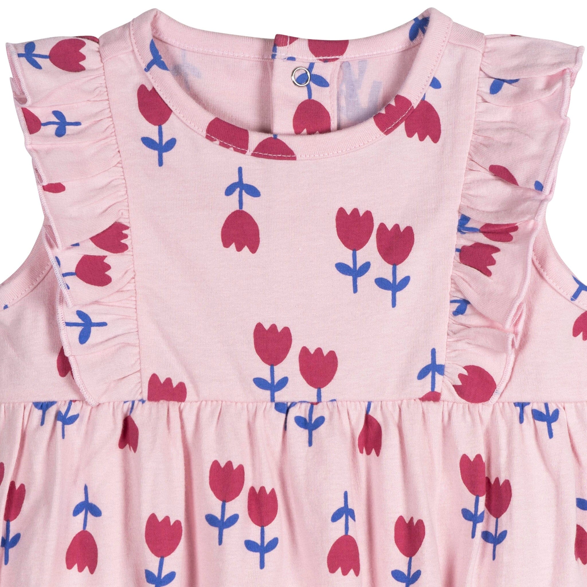 3-Pack Baby Girls Strawberries Rompers - Image 3