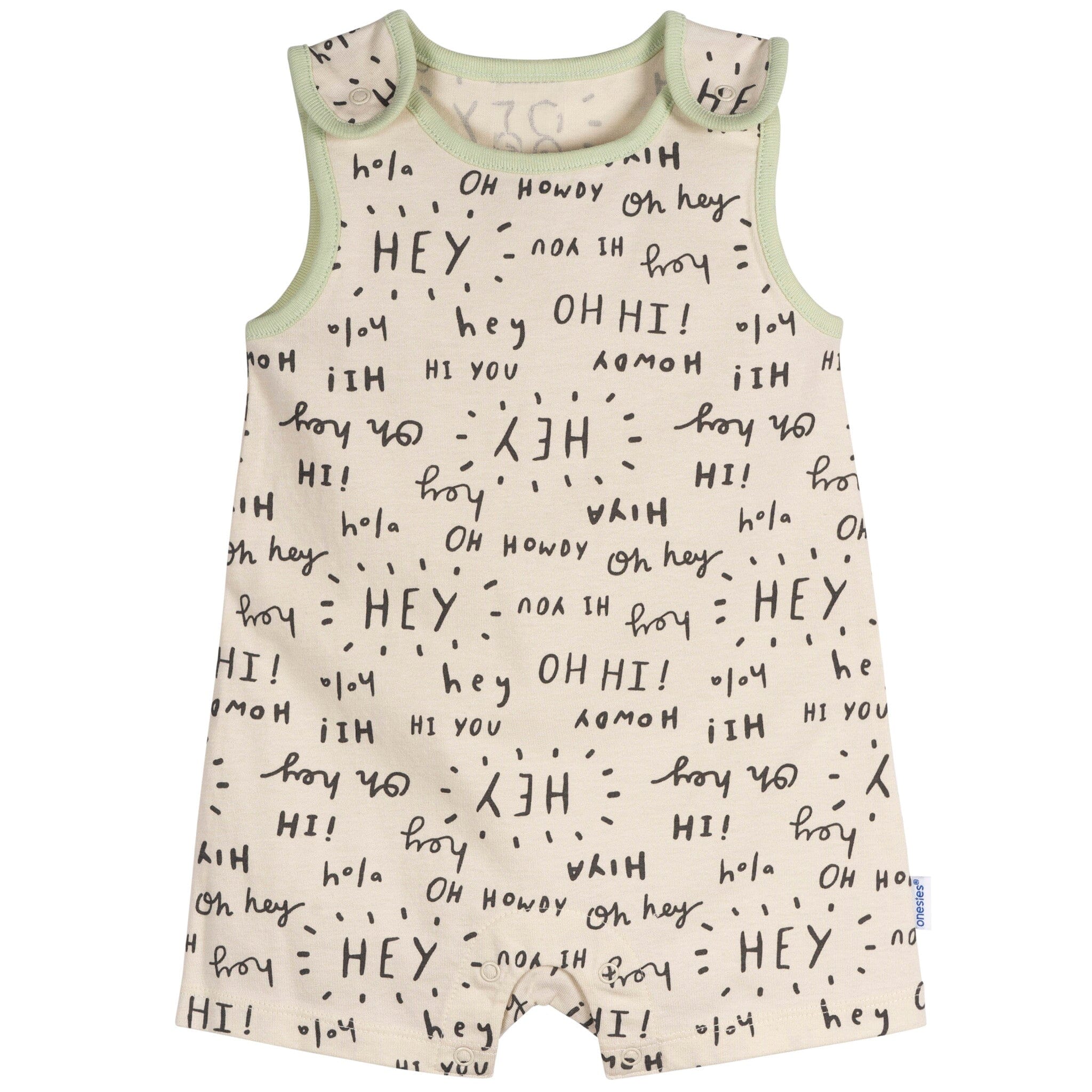 3-Pack Baby Neutral Hello Rompers - Image 2