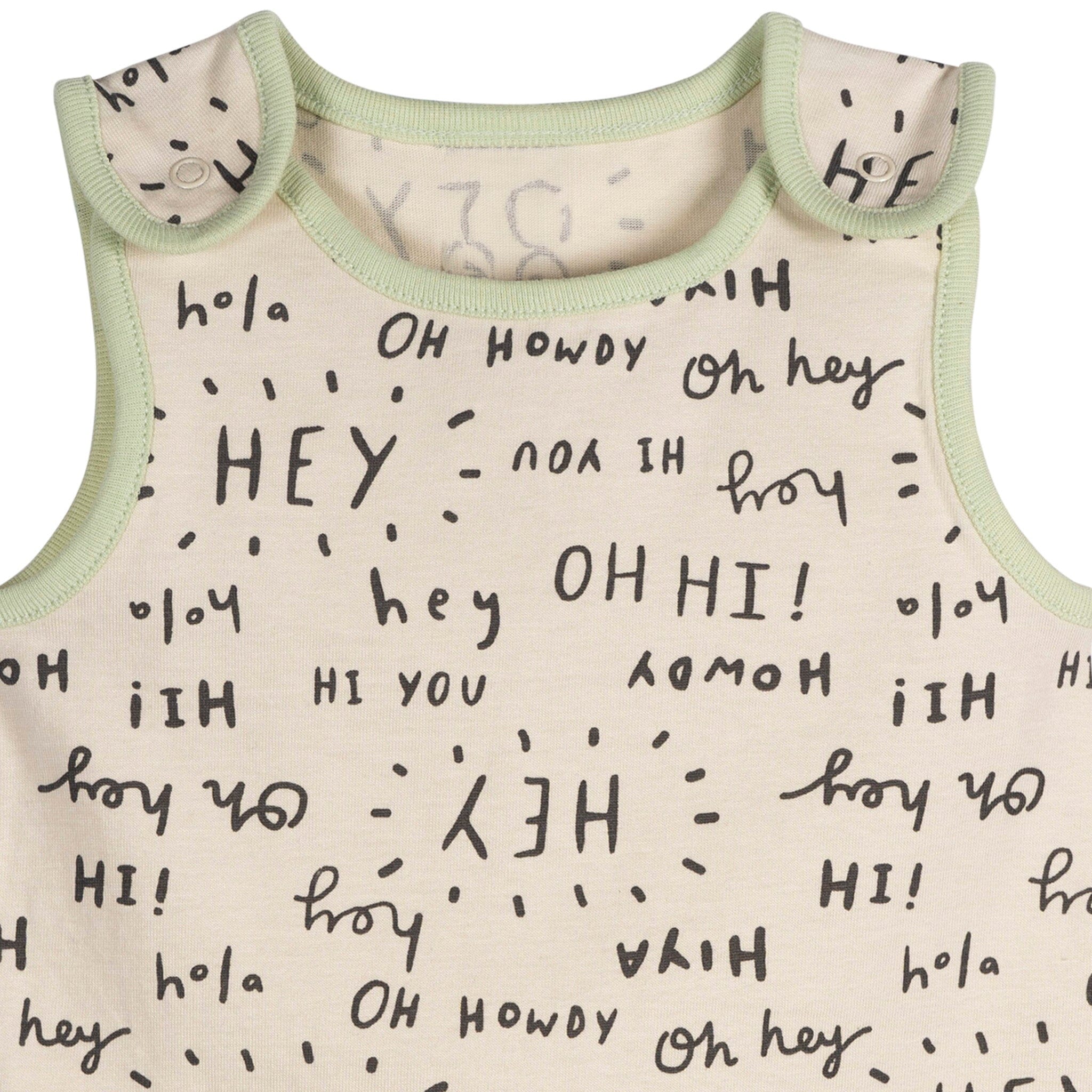 3-Pack Baby Neutral Hello Rompers - Image 3