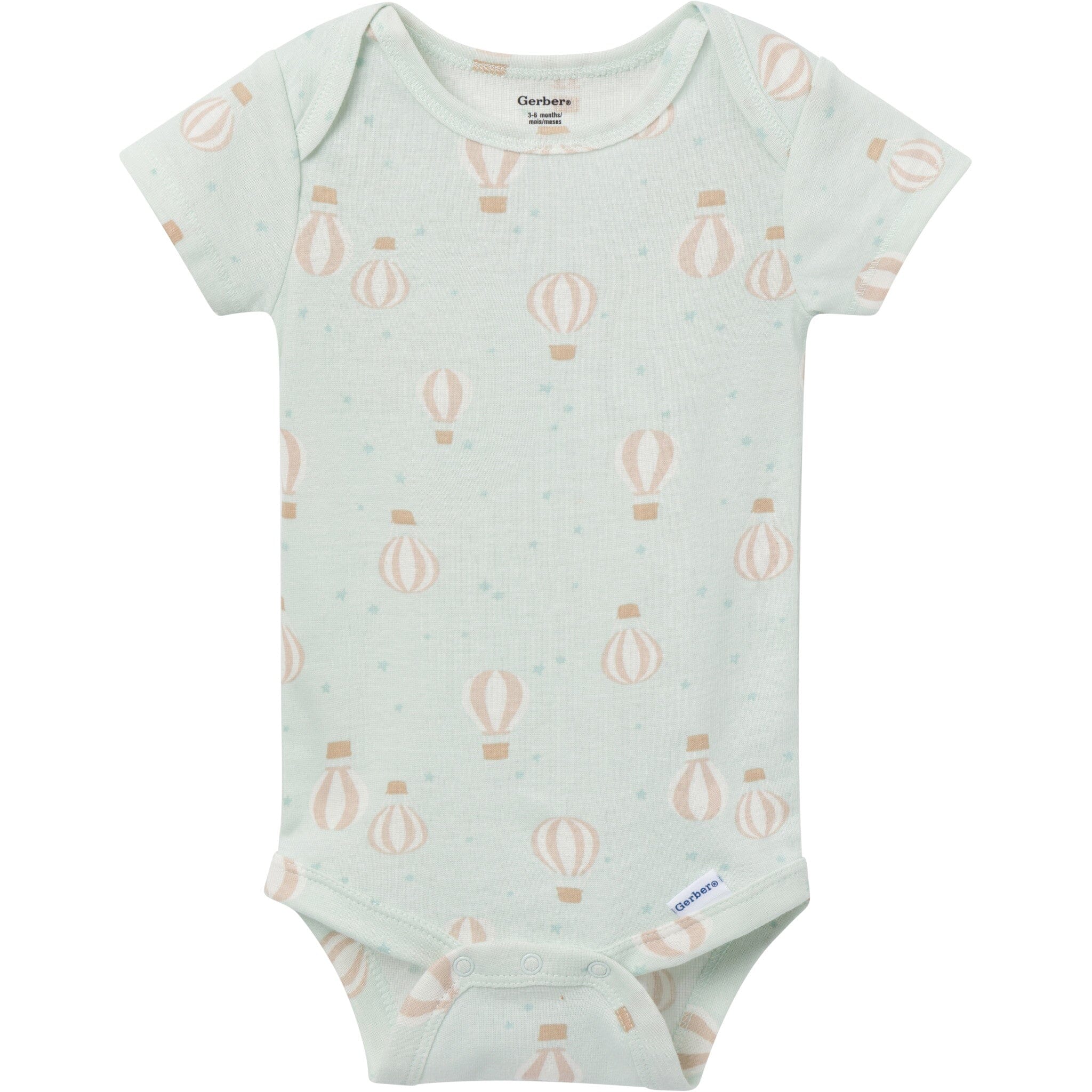 3-Pack Baby Neutral Hot Air Balloon Short Sleeve Onesies® Bodysuits - Image 4