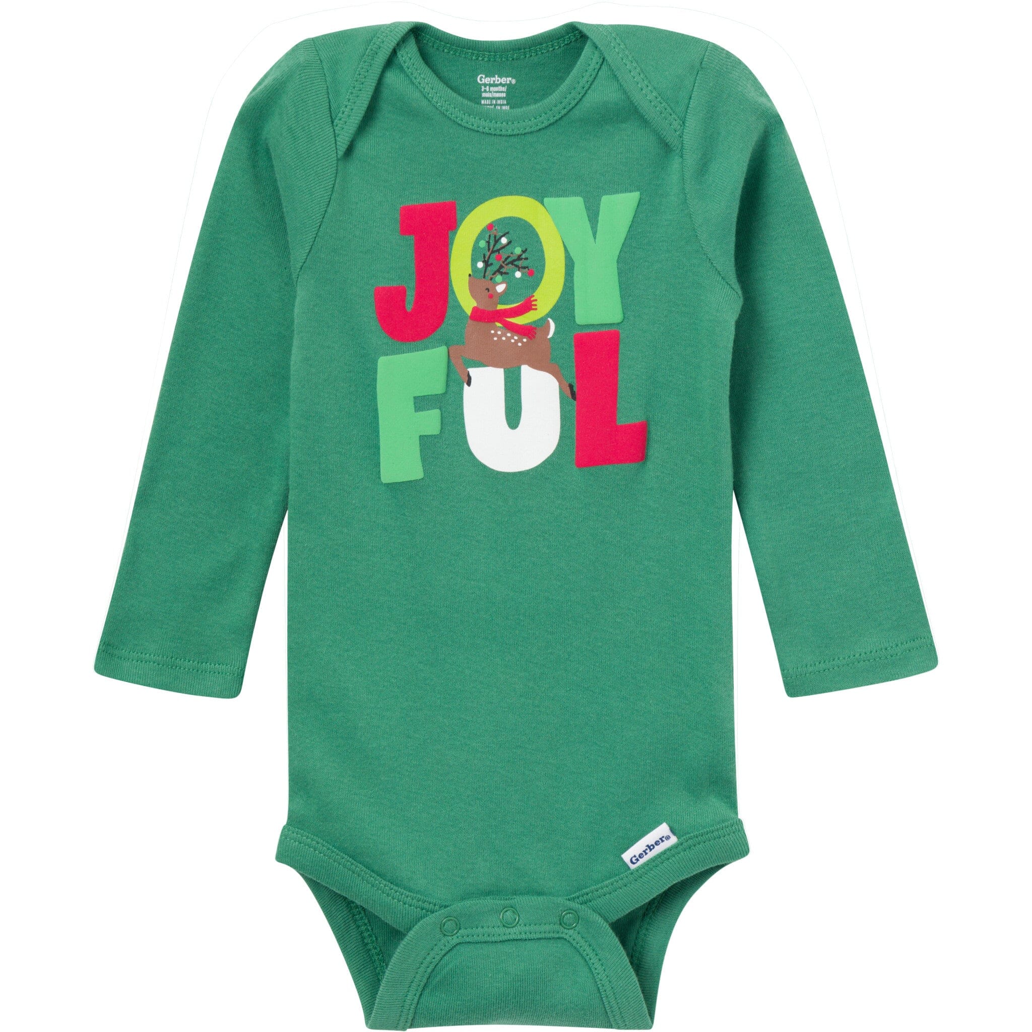 3-Pack Baby Neutral Joyful Stripe Long Sleeve Onesies® Bodysuits - Image 2