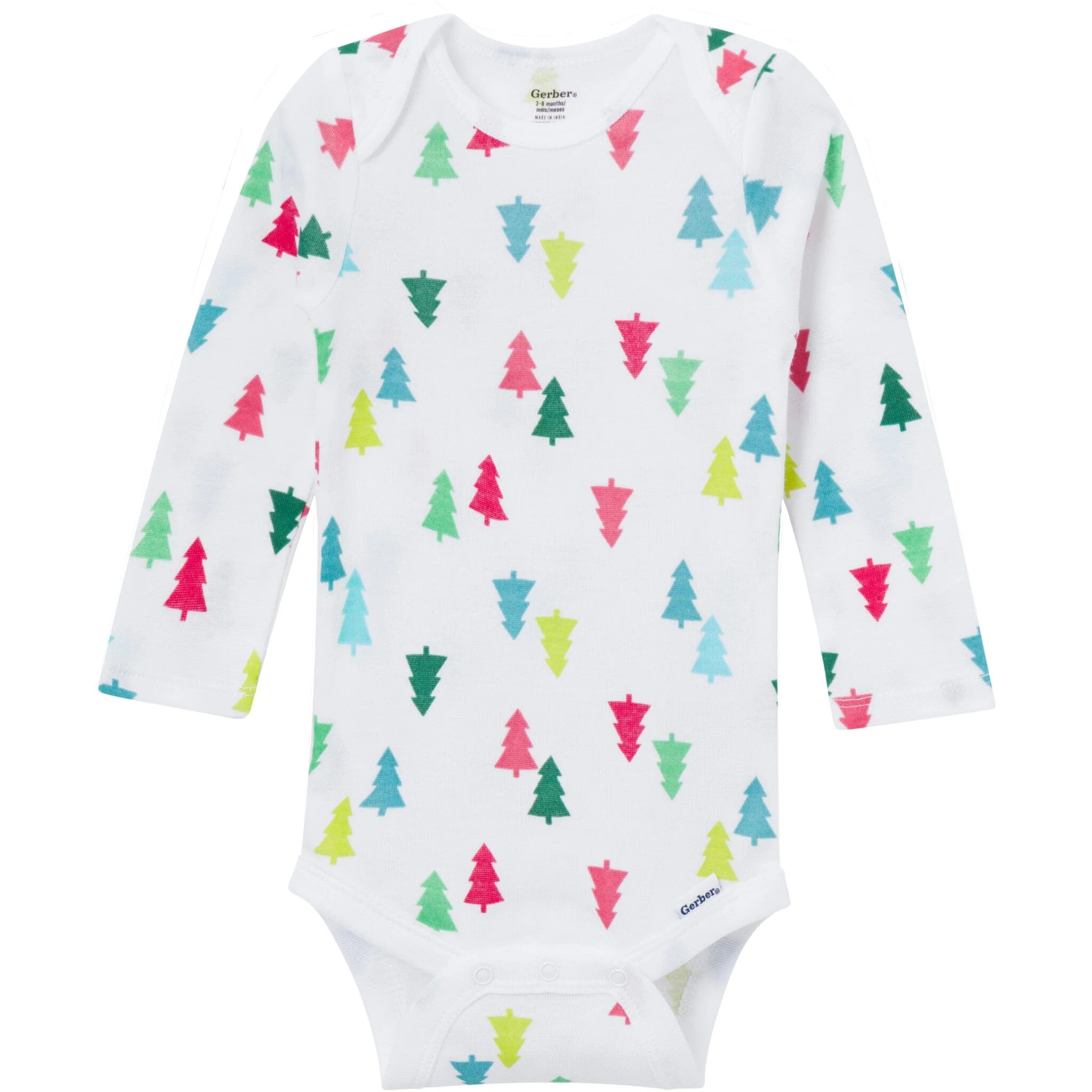 3-Pack Baby Neutral Joyful Stripe Long Sleeve Onesies® Bodysuits - Image 3