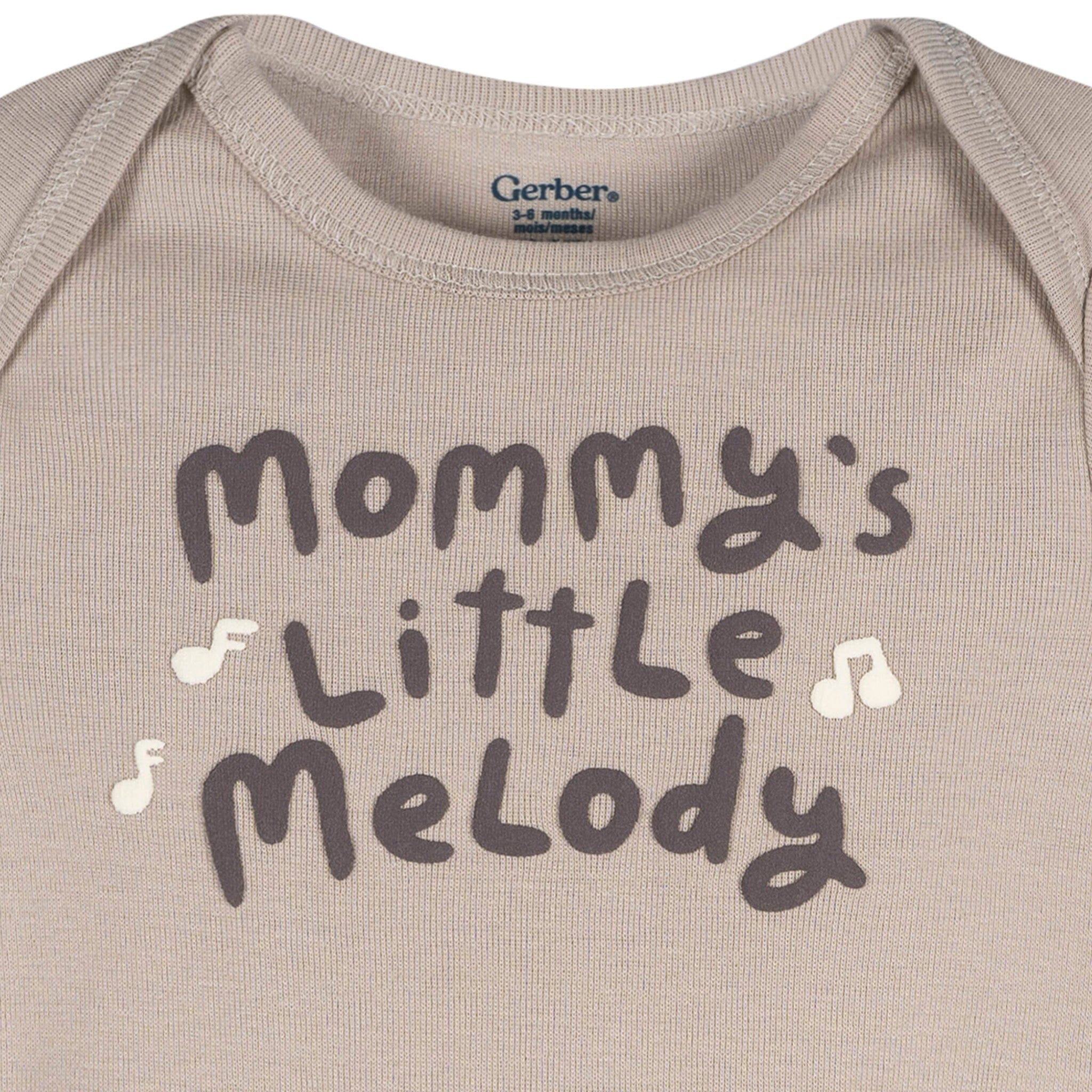 3-Pack Baby Neutral Little Melody Long Sleeve Onesies® Bodysuits - Image 3