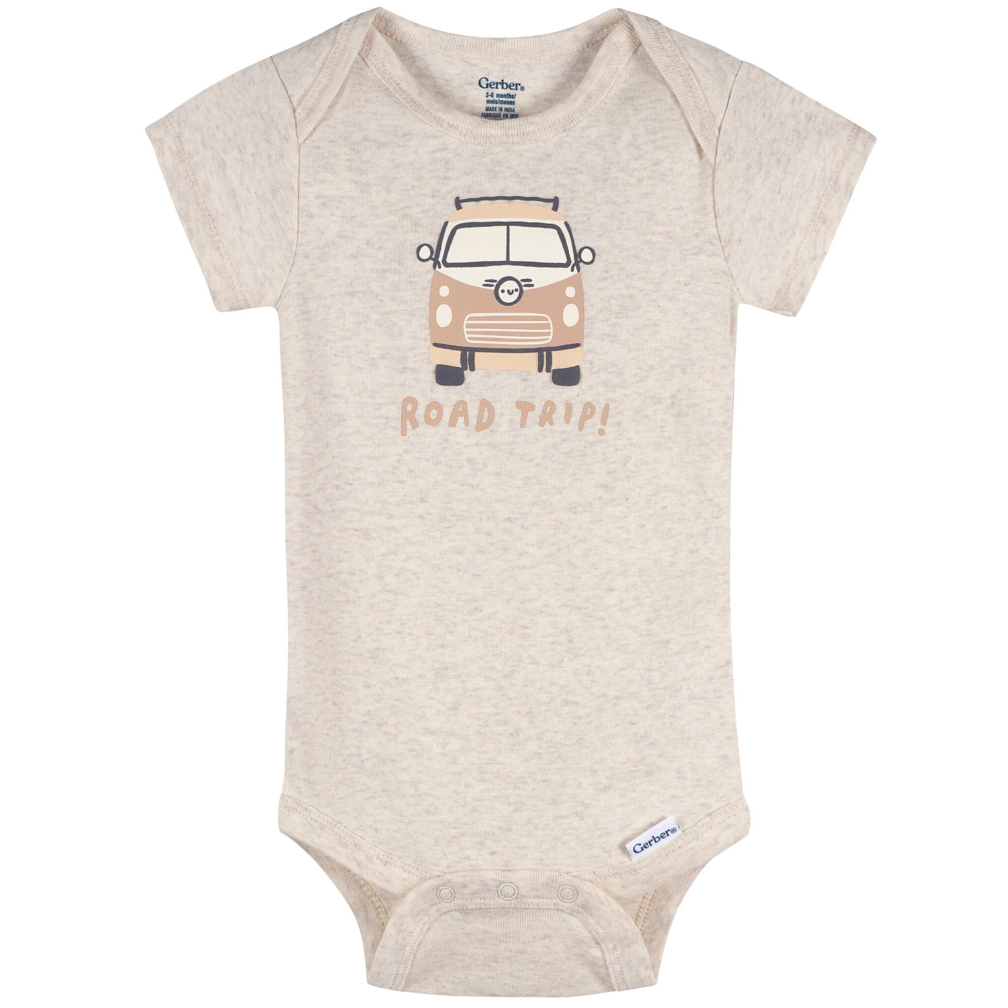 3-Pack Baby Neutral Road Trip Short Sleeve Onesies® Bodysuits - Image 2