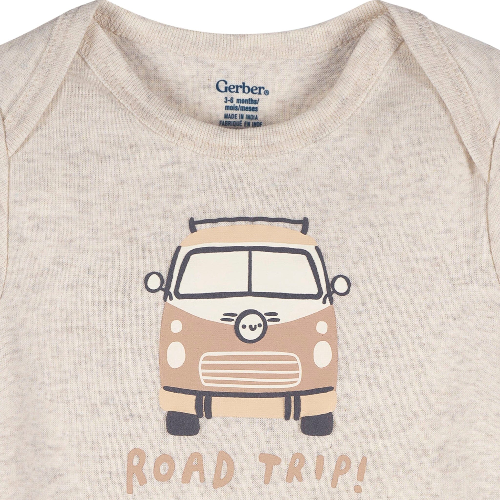 3-Pack Baby Neutral Road Trip Short Sleeve Onesies® Bodysuits - Image 3