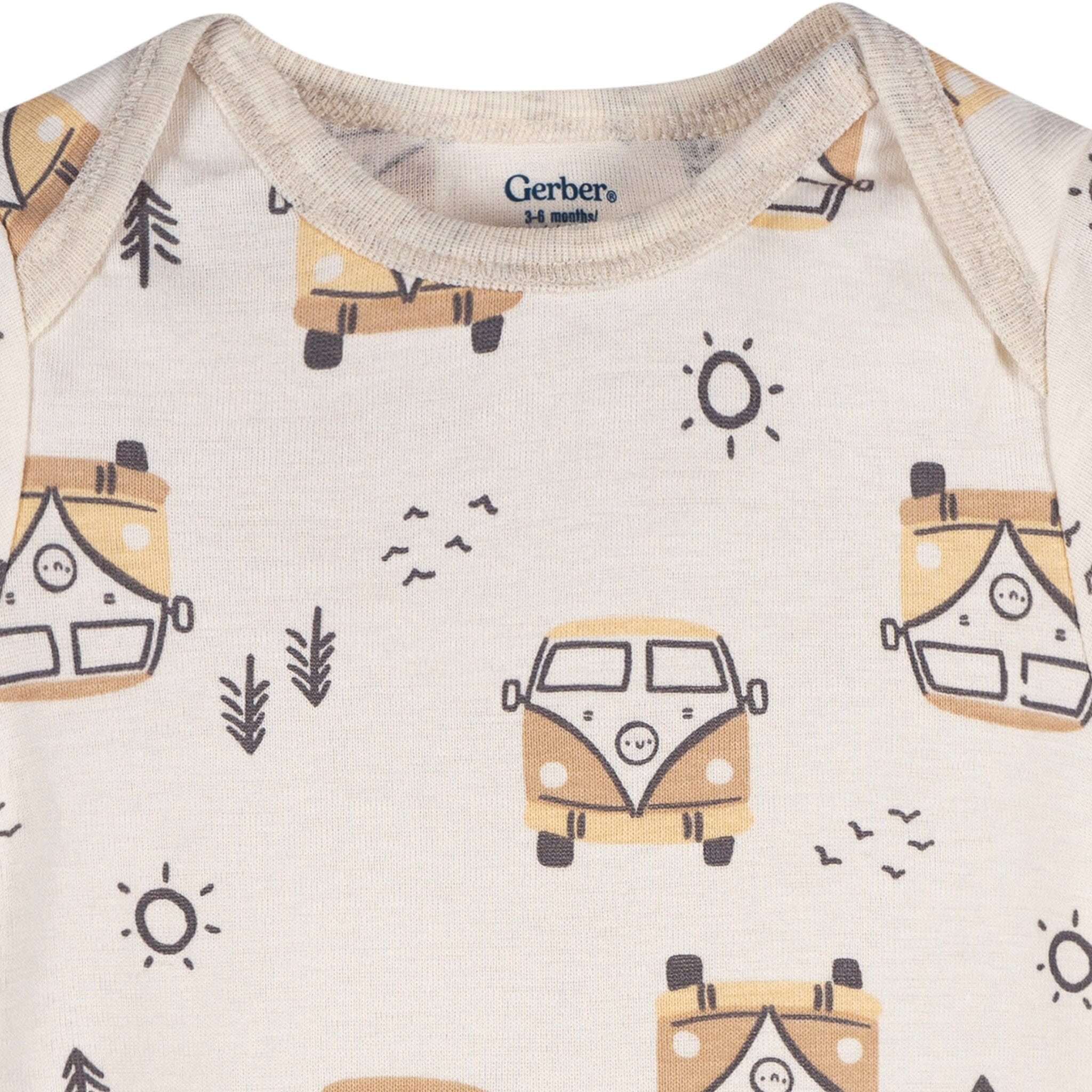 3-Pack Baby Neutral Road Trip Short Sleeve Onesies® Bodysuits - Image 7