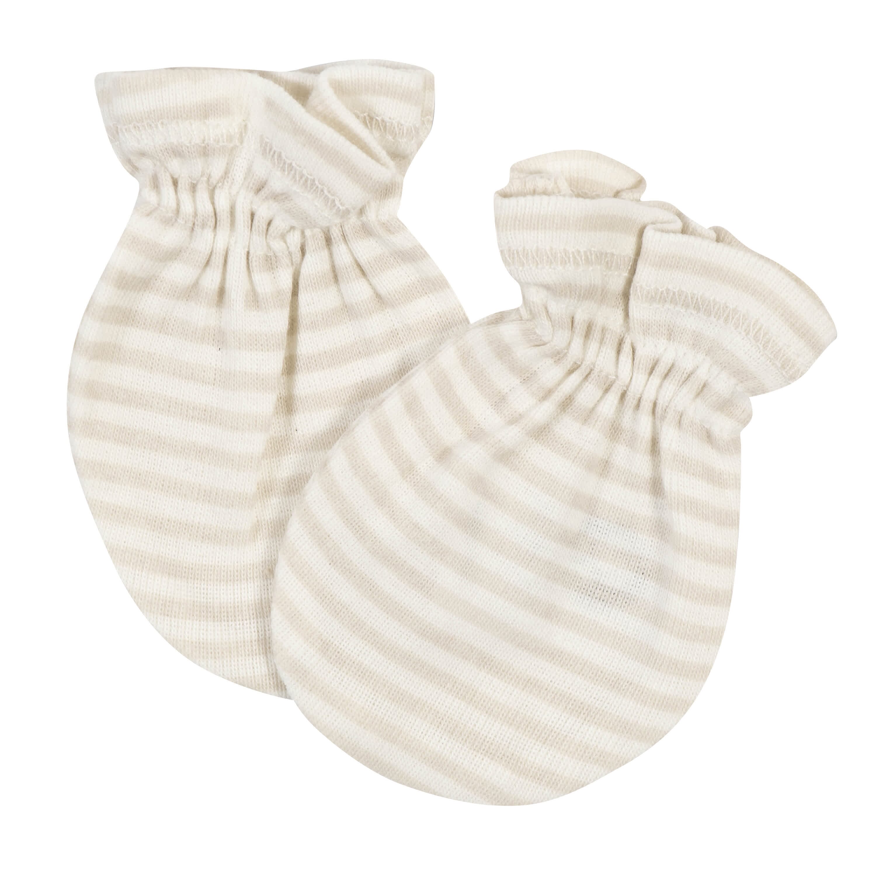 3-Pack Baby Neutral Safari No Scratch Mittens - Image 4