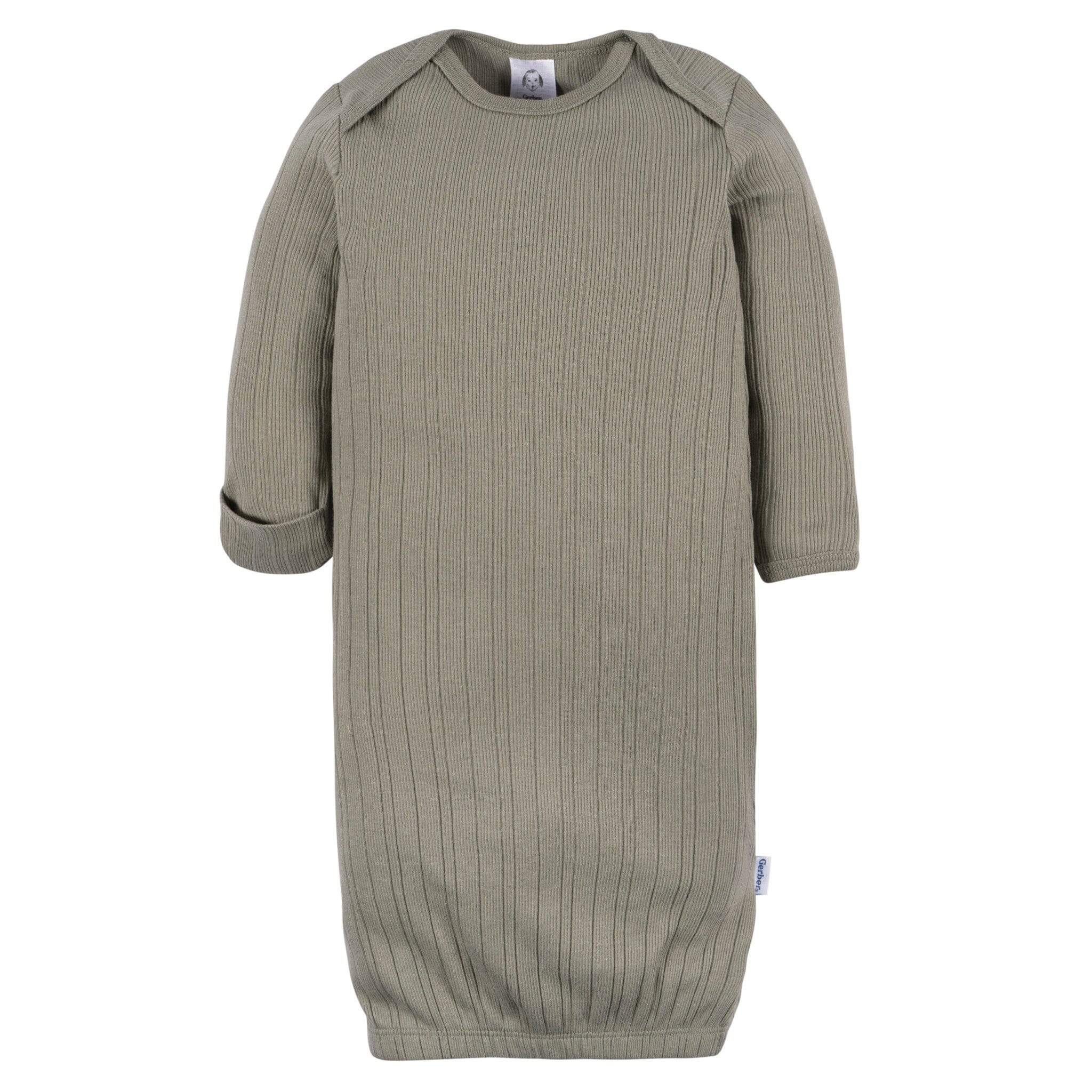 3-Pack Baby Neutral Earth Tones Lap Shoulder Gowns - Image 4