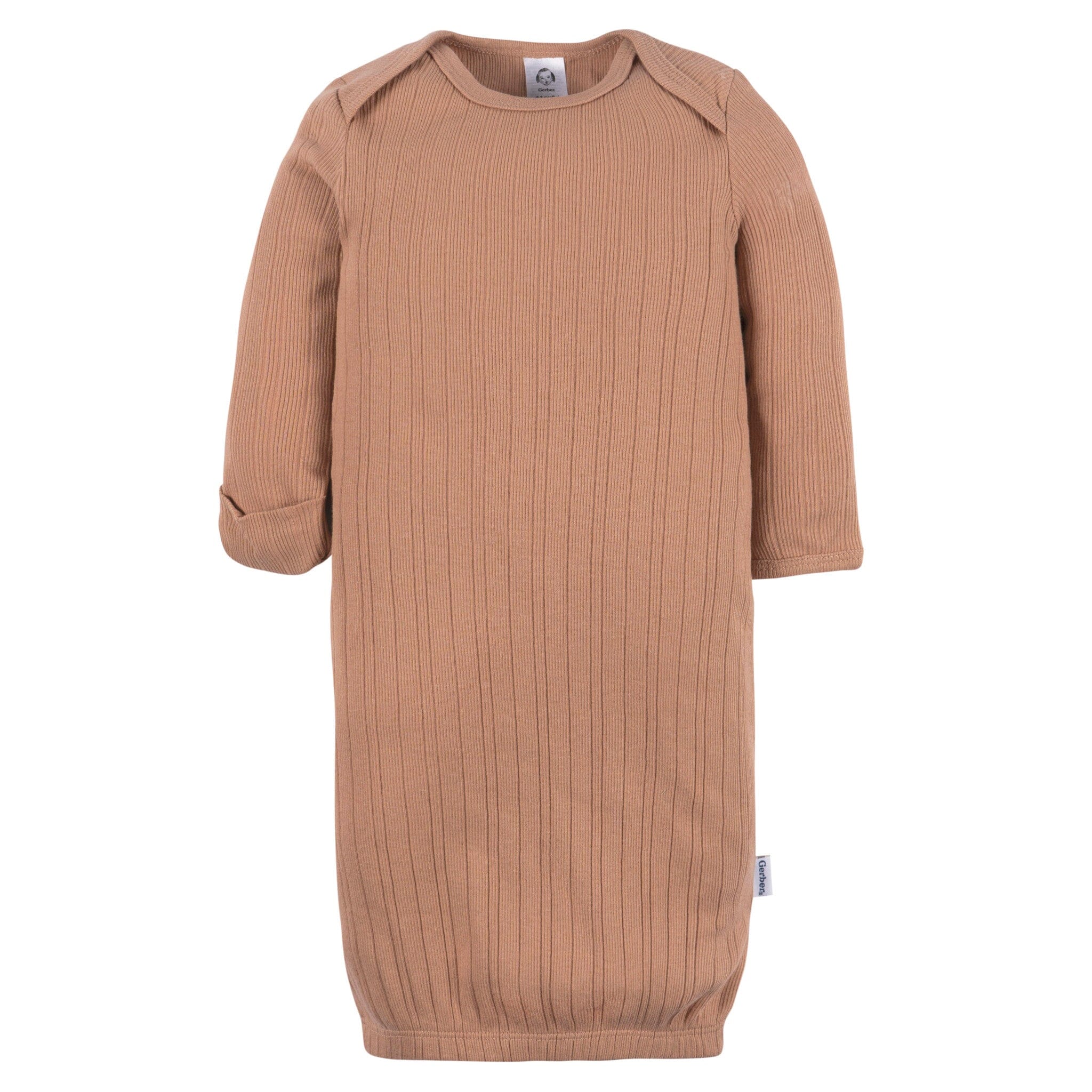 3-Pack Baby Neutral Earth Tones Lap Shoulder Gowns - Image 6