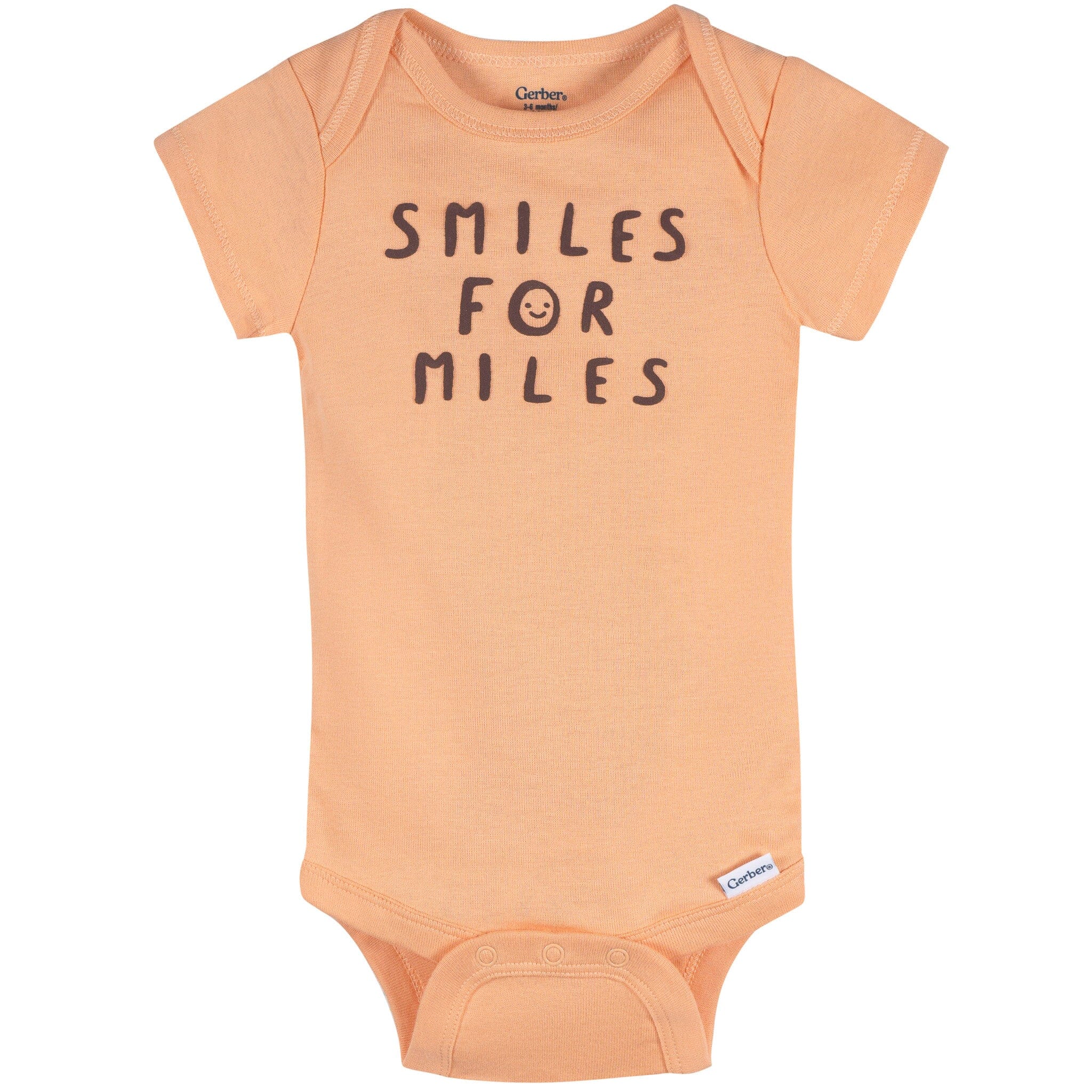 3-Pack Baby Neutral Smiles For Miles Short Sleeve Onesies® Bodysuits - Image 2