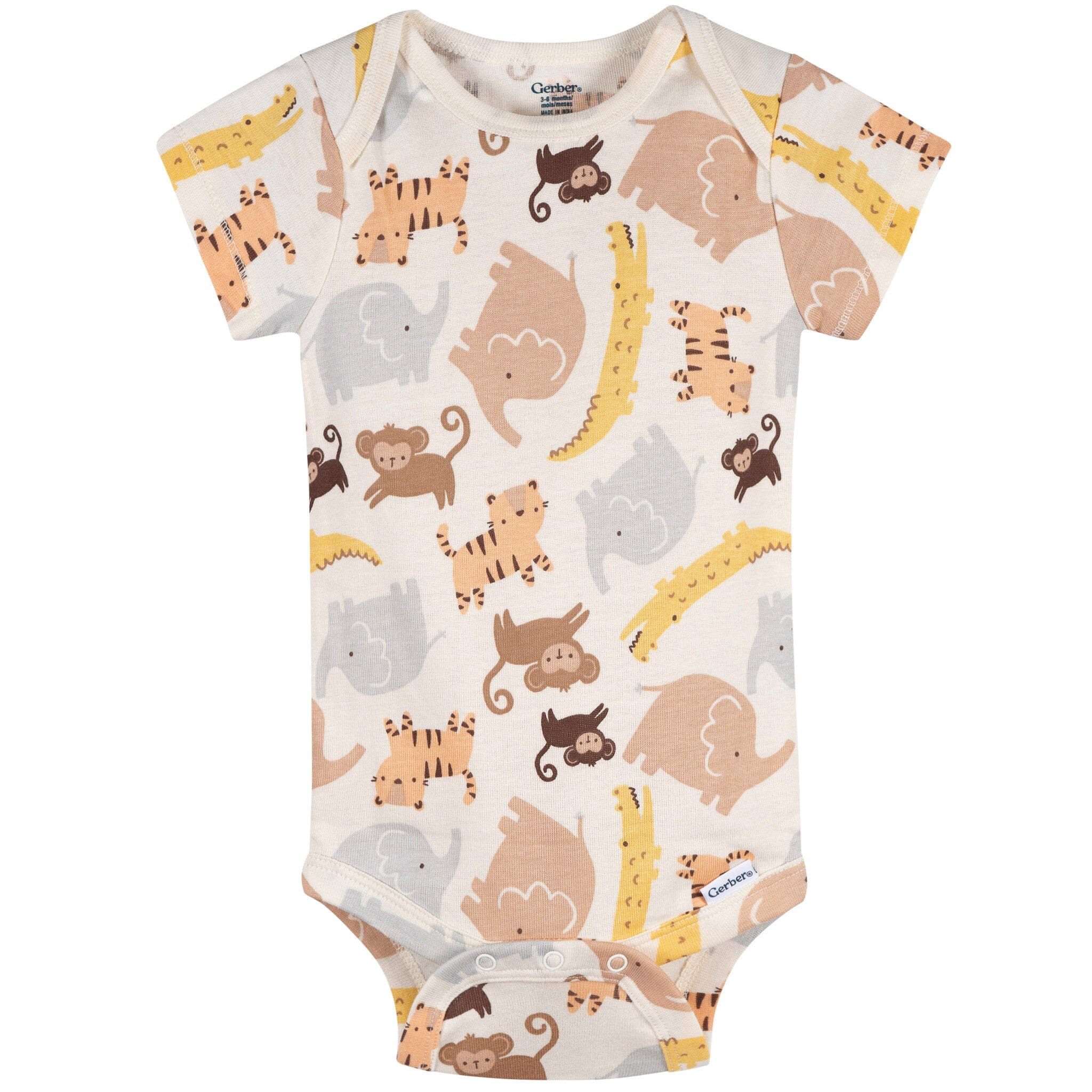3-Pack Baby Neutral Smiles For Miles Short Sleeve Onesies® Bodysuits - Image 6