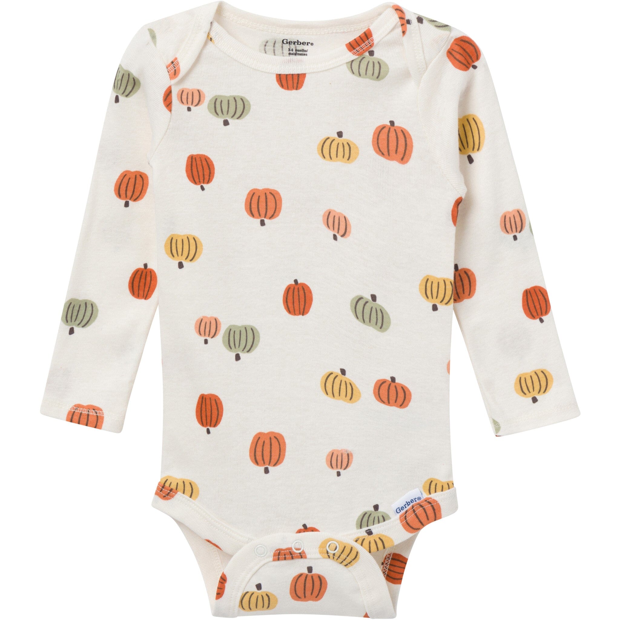 3-Pack Baby Neutral Thankful Long Sleeve Onesies® Bodysuits - Image 7