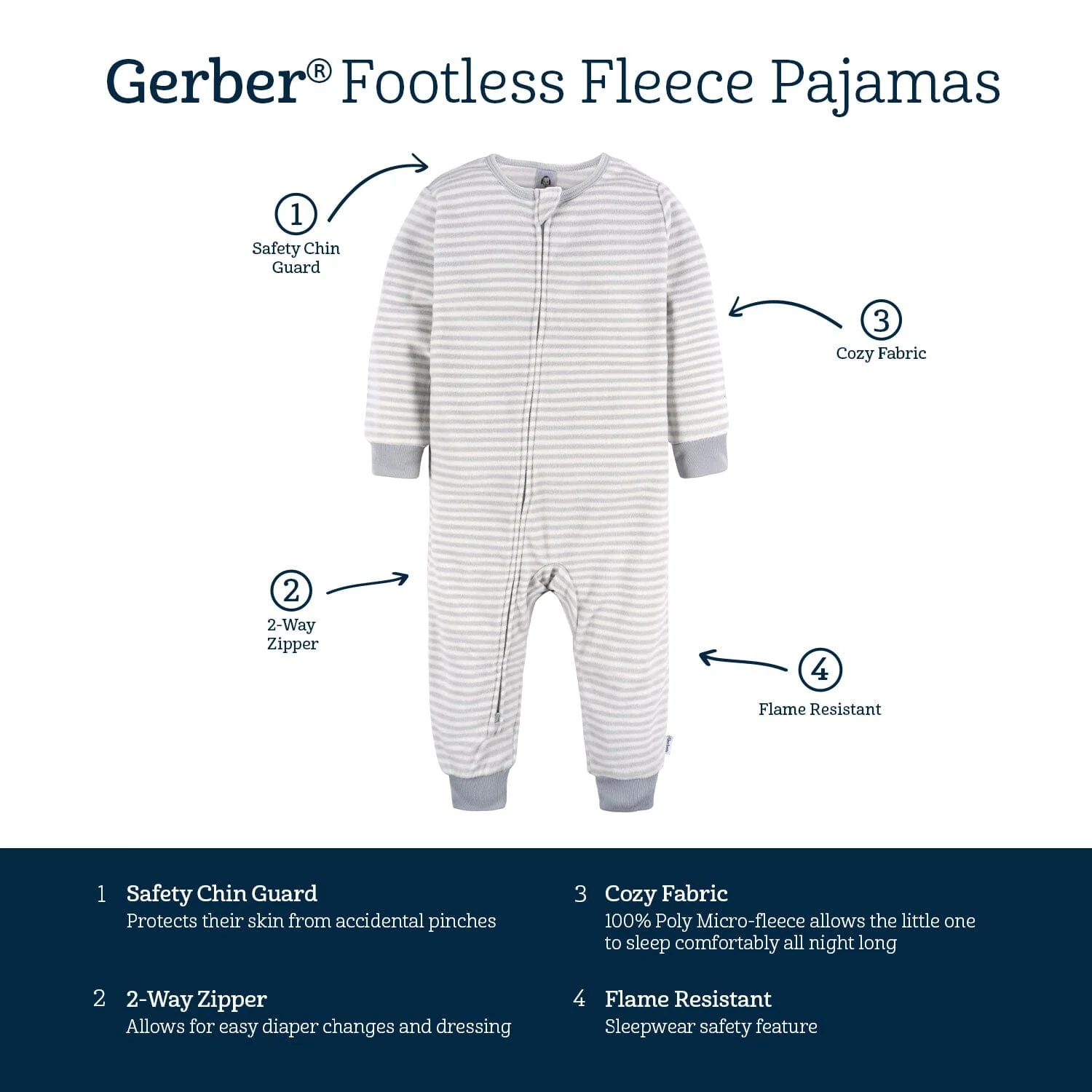 Baby & Toddler Boy 3-Pack Footless Pajamas Fleece Camping - Image 5