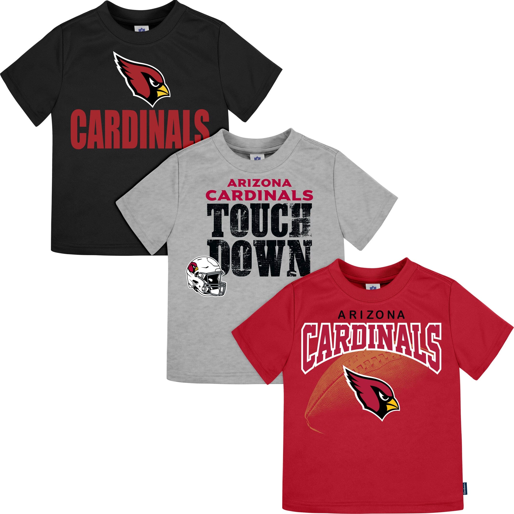3-Pack Infants & Toddler Boys Arizona Cardinals Short Sleeve Tees