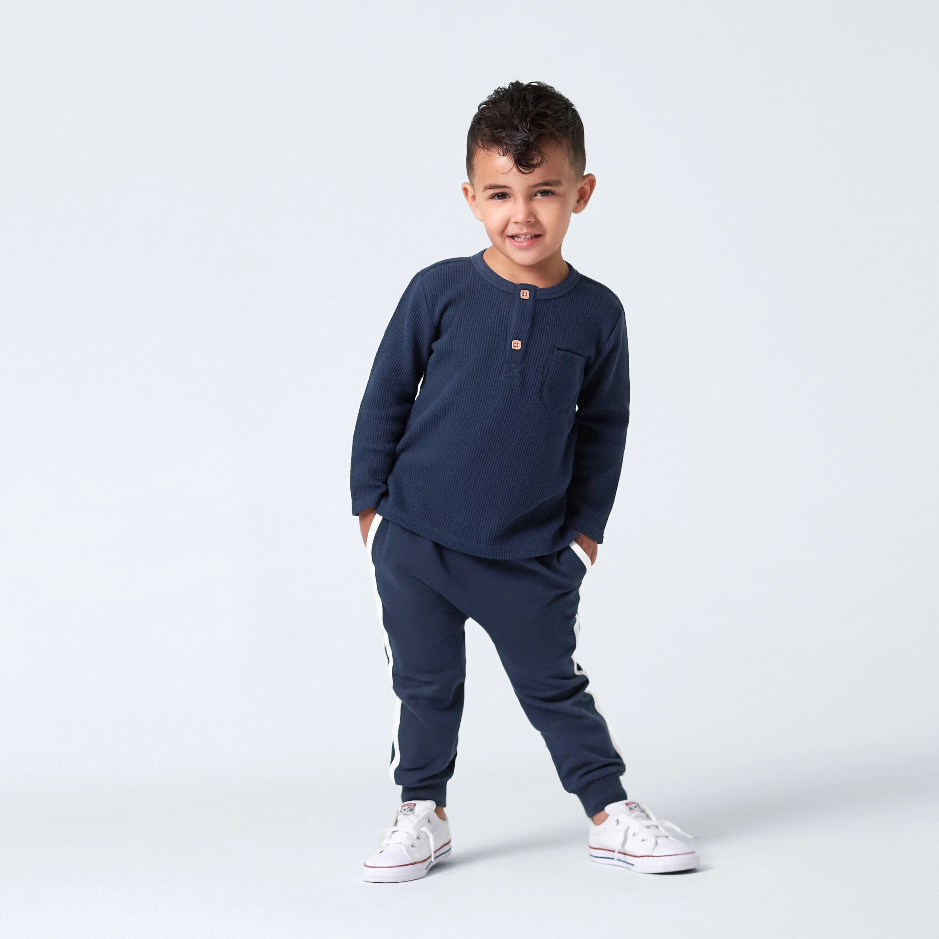 3-Pack Infant & Toddler Dusty Blue & Navy Joggers, 18M - Image 3