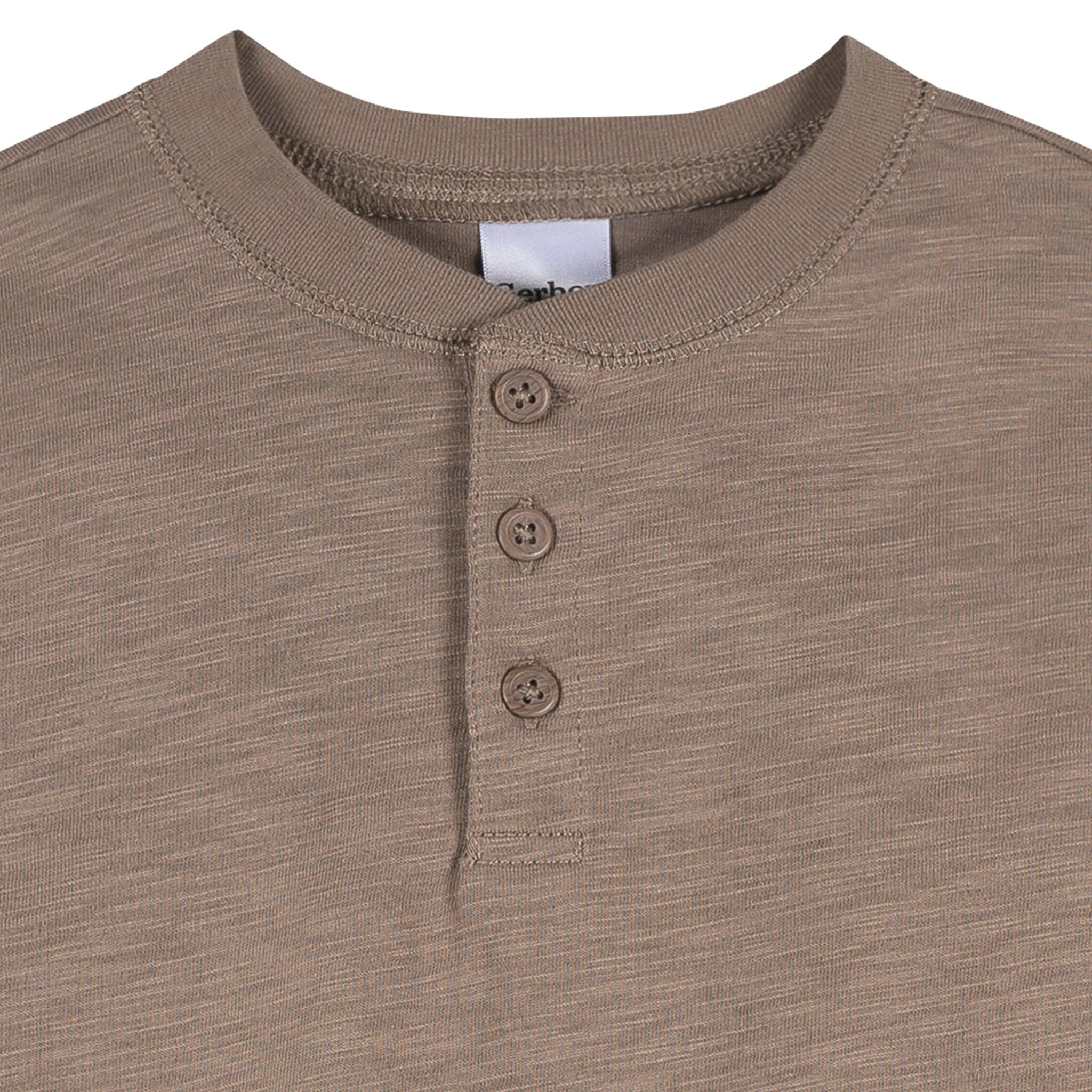 3-Pack Infant & Toddler Boys Green, Brown, & Oatmeal Long Sleeve Shirts - Image 5